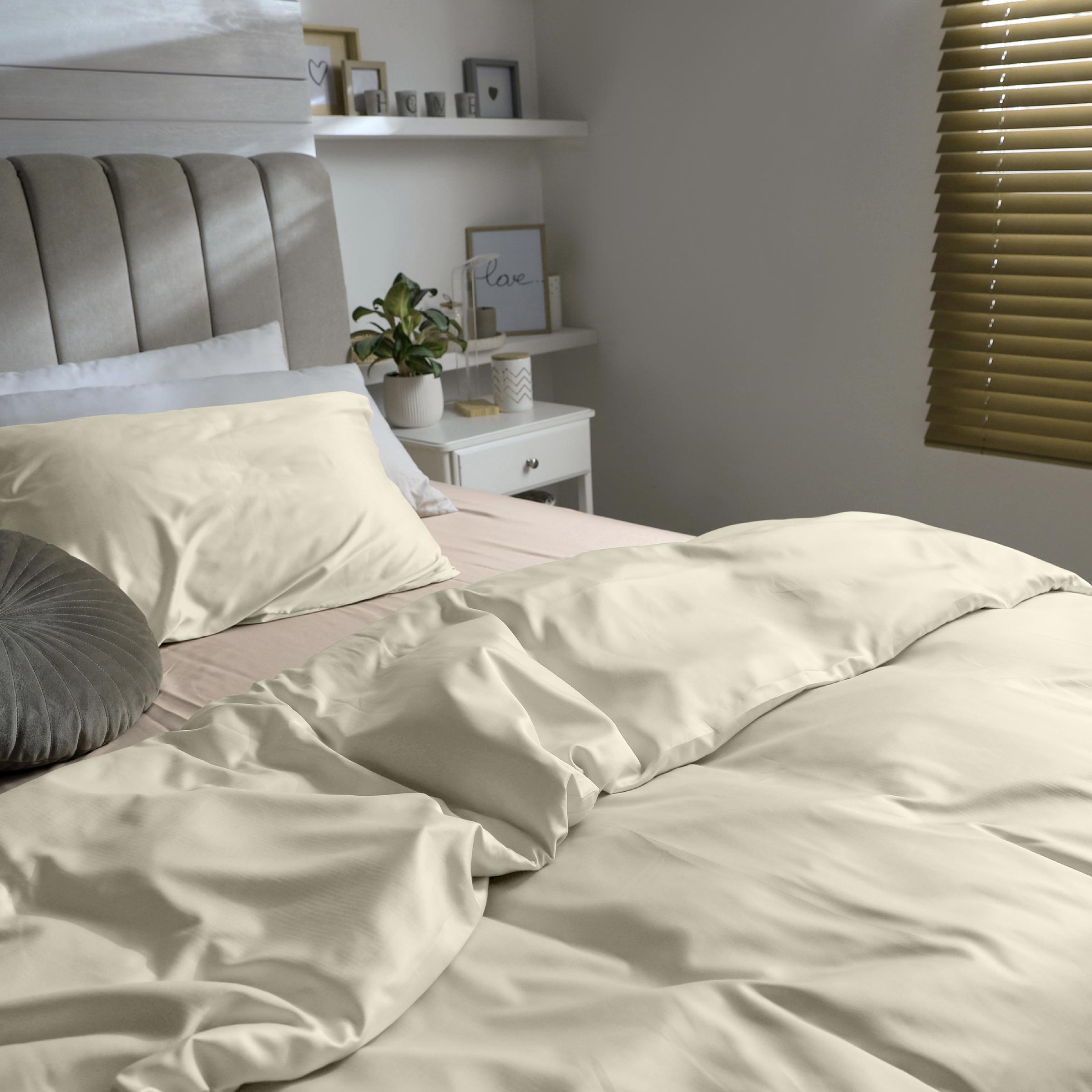 Dommelin Dekbedovertrek Set Satijn 300TC Camel 