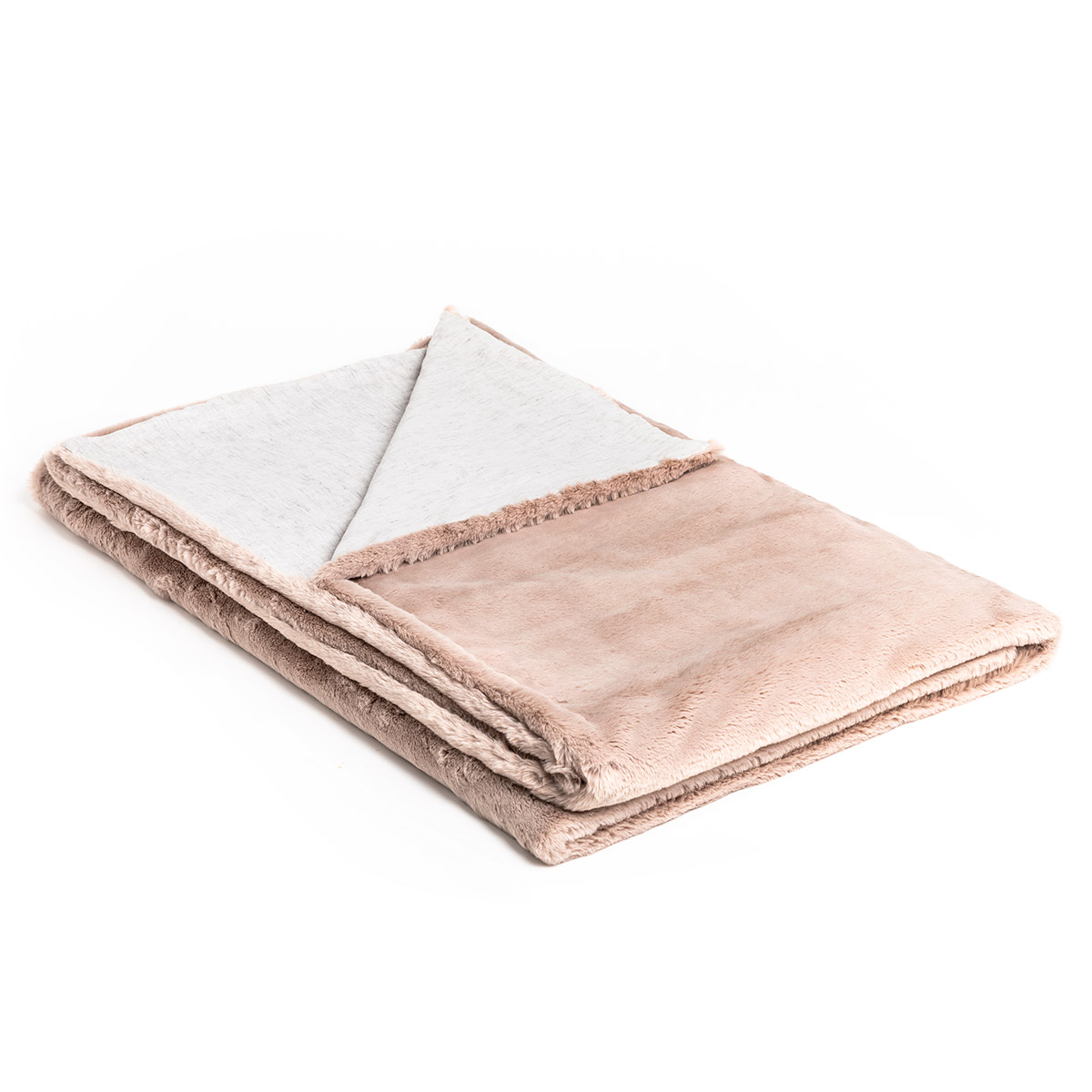 Mrs.Me Bedeind Sprei Caprice Imitatiebont Soft Pink 150 x 300 cm