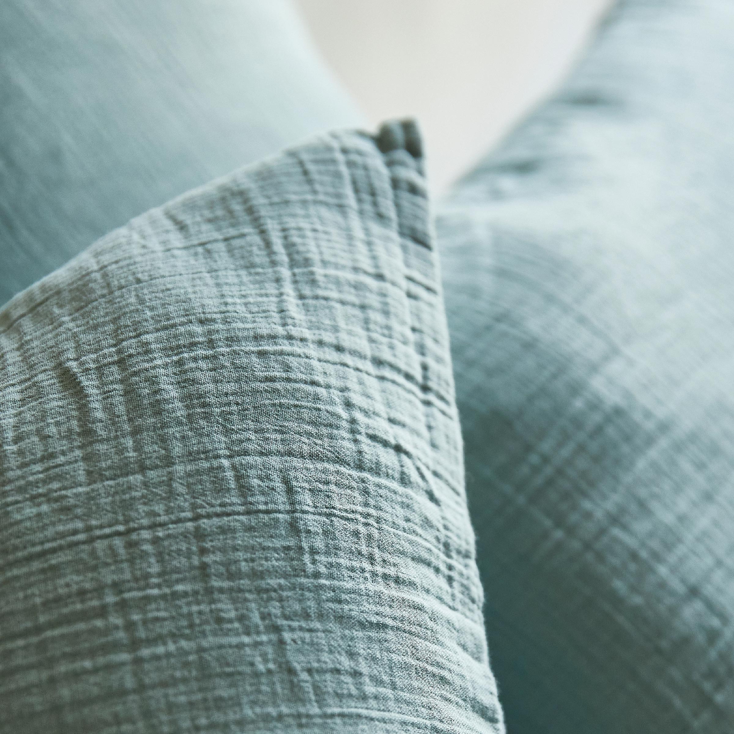 Essix Kussensloop Tendresse Stonewashed Katoengaas 145TC Celadon