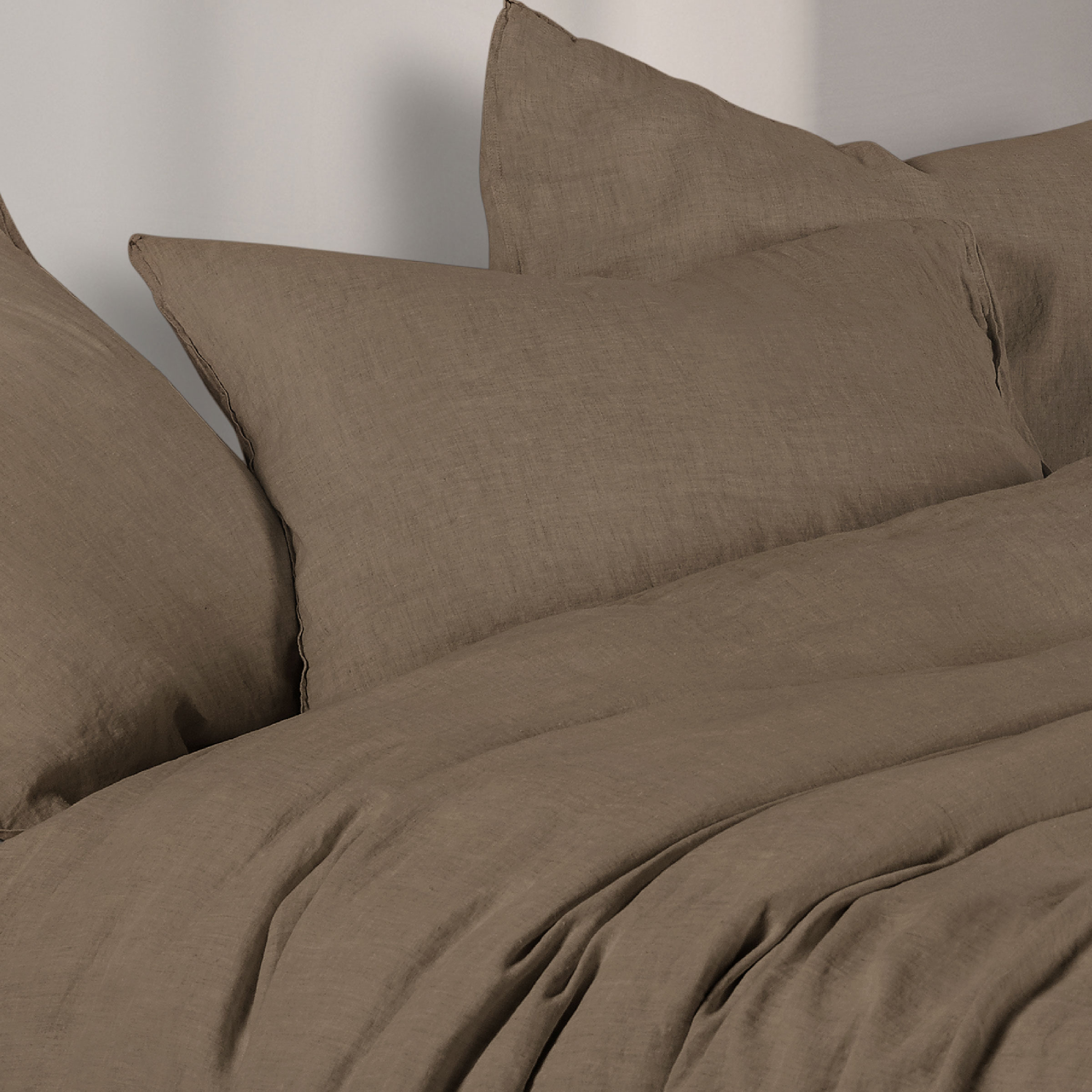 Dommelin Kussensloop Tough Stonewashed Linnen Walnoot 60 x 70 cm