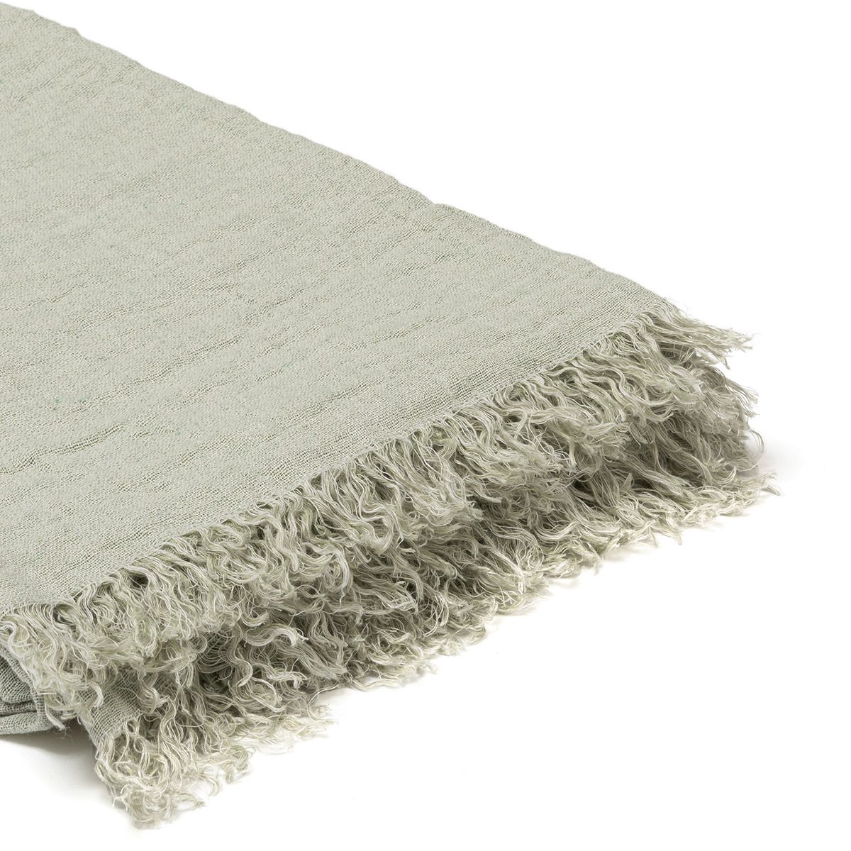 Mrs.Me Bedeind Sprei Wave Linnen - Katoen Eucalyptus 130 x 280 cm