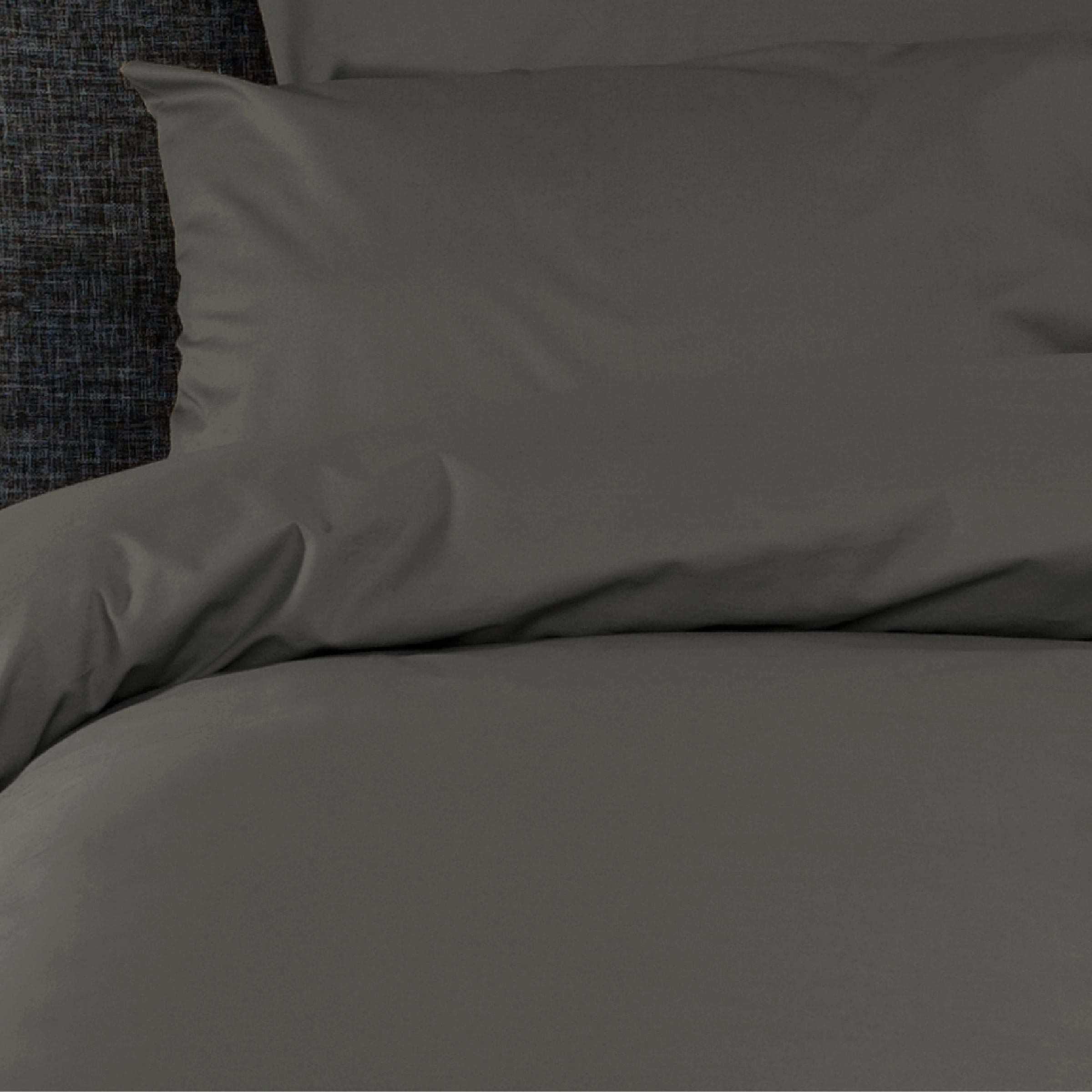 Dommelin Dekbedovertrek Set Percal 200TC Leisteengrijs 
