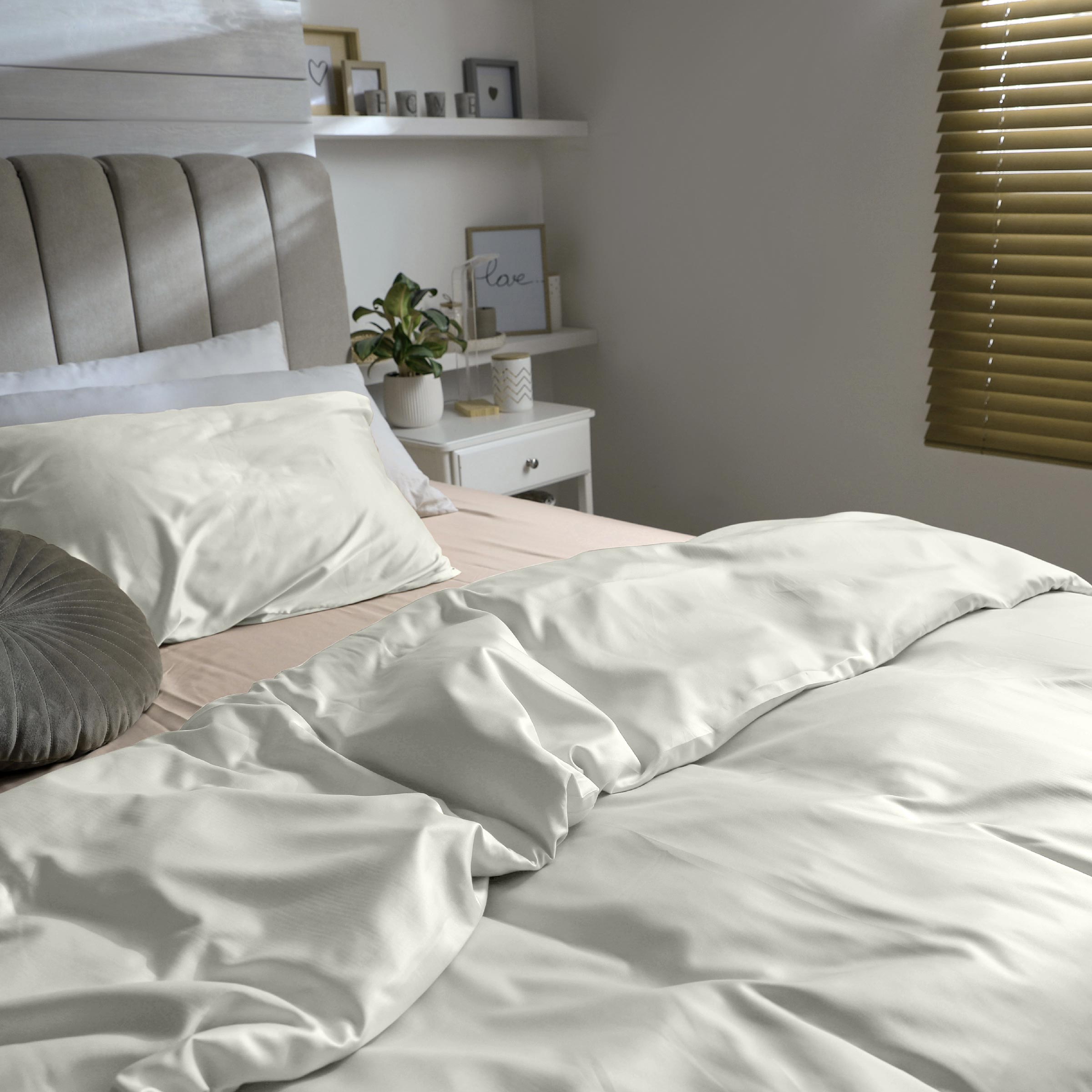 Dommelin Dekbedovertrek Set Satijn 300TC Ecru 