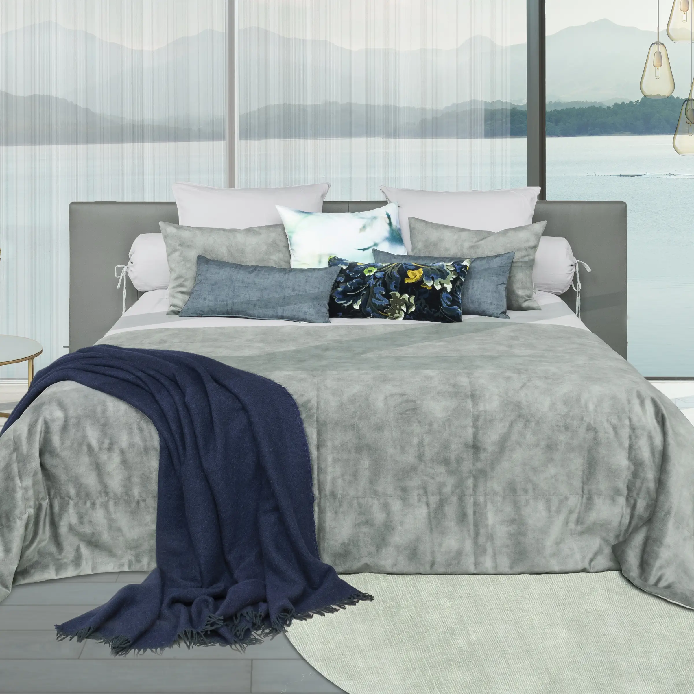 Mrs.Me Dekbedovertrekset Stilo Stonewashed Satijn 300TC Light Grey