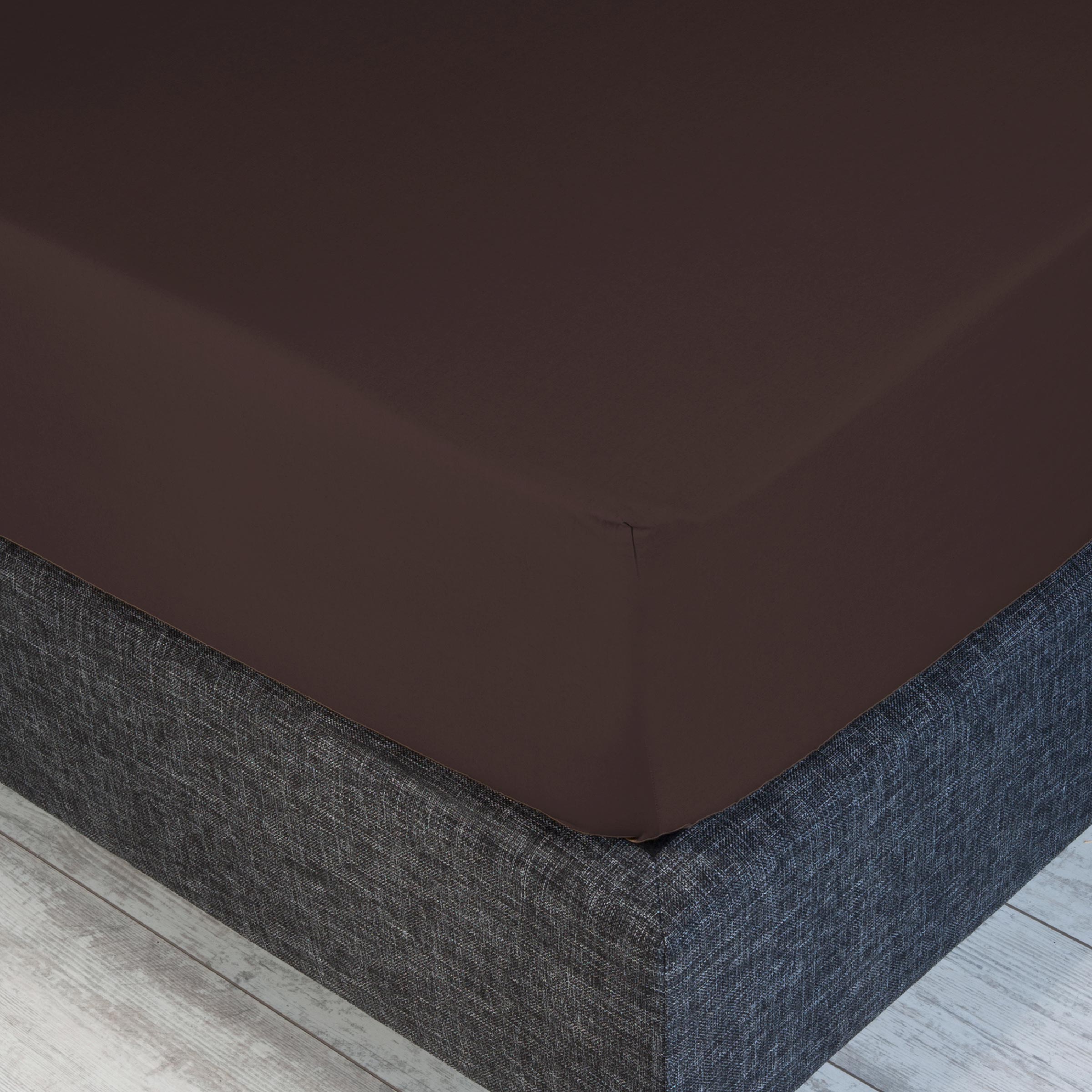 Dommelin Split Hoeslaken Hoge Hoek Satijn 300TC Bruin