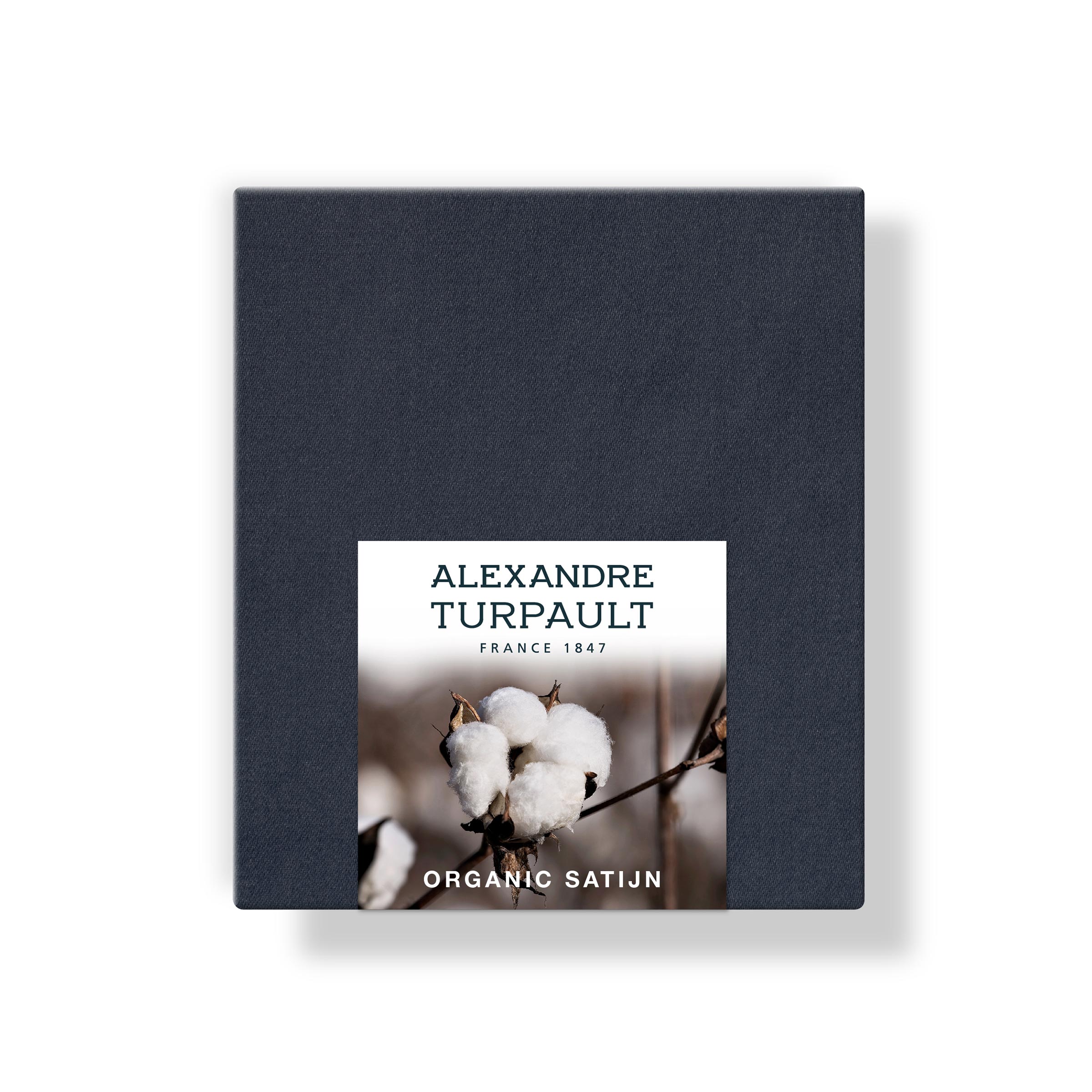 Alexandre Turpault Kussensloop Teophile Organic Satijn 300TC Marine