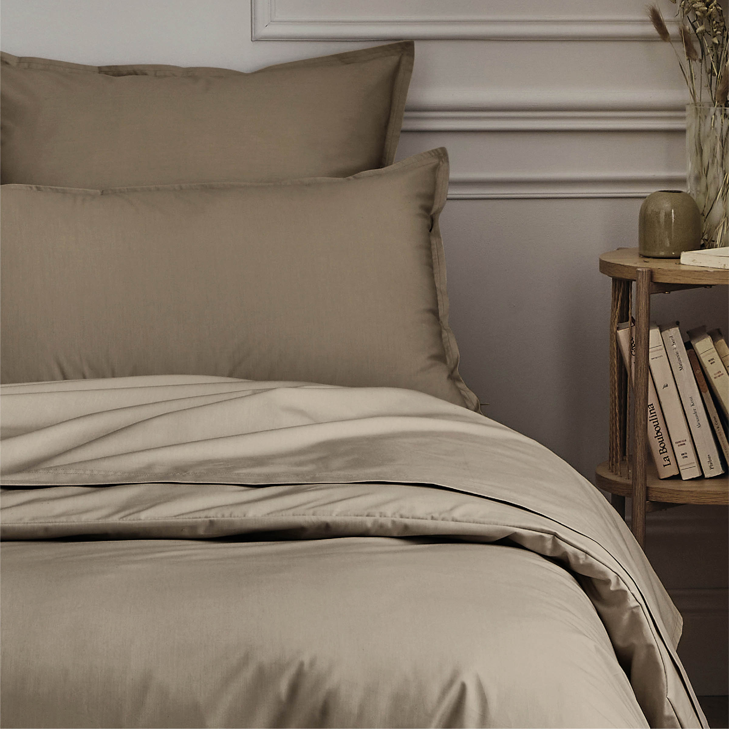Essix Dekbedovertrek Set Premiere Percal 200TC Taupe 