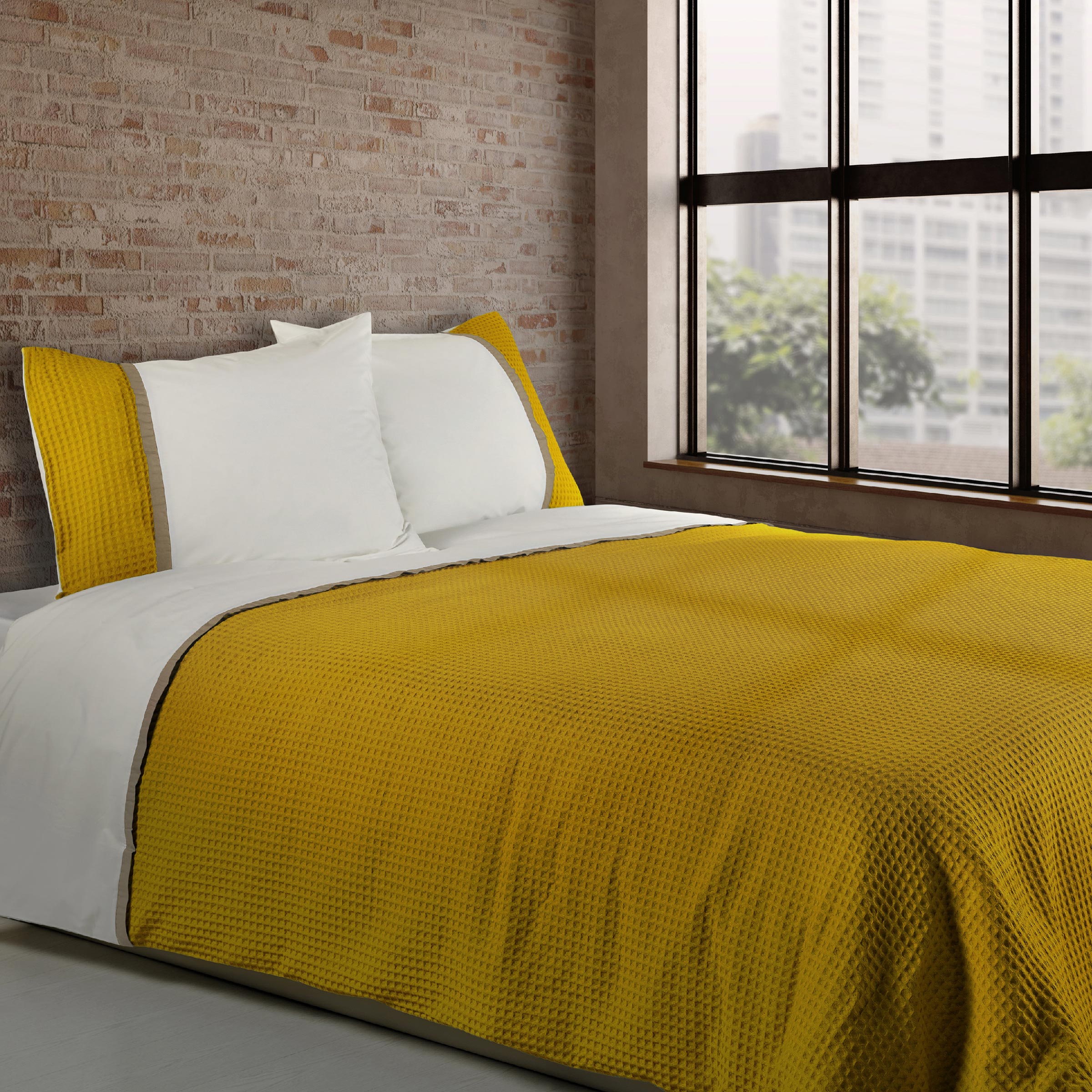 Dommelin Dekbedovertrekset Bari Percal 200TC Ecru - Ambergeel