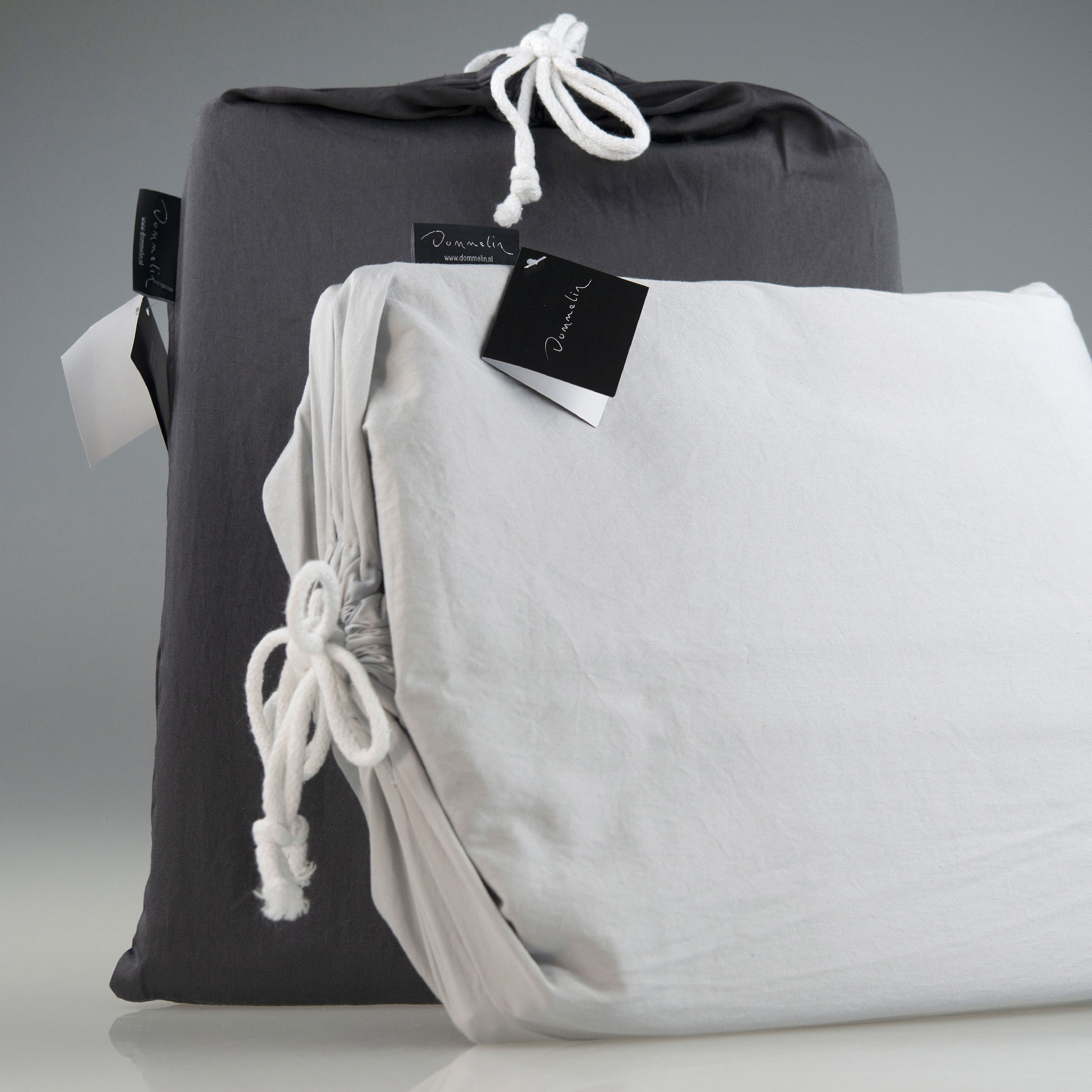 Dommelin Dekbedovertrekset Lavado Stonewashed Satijn 300TC Zilver