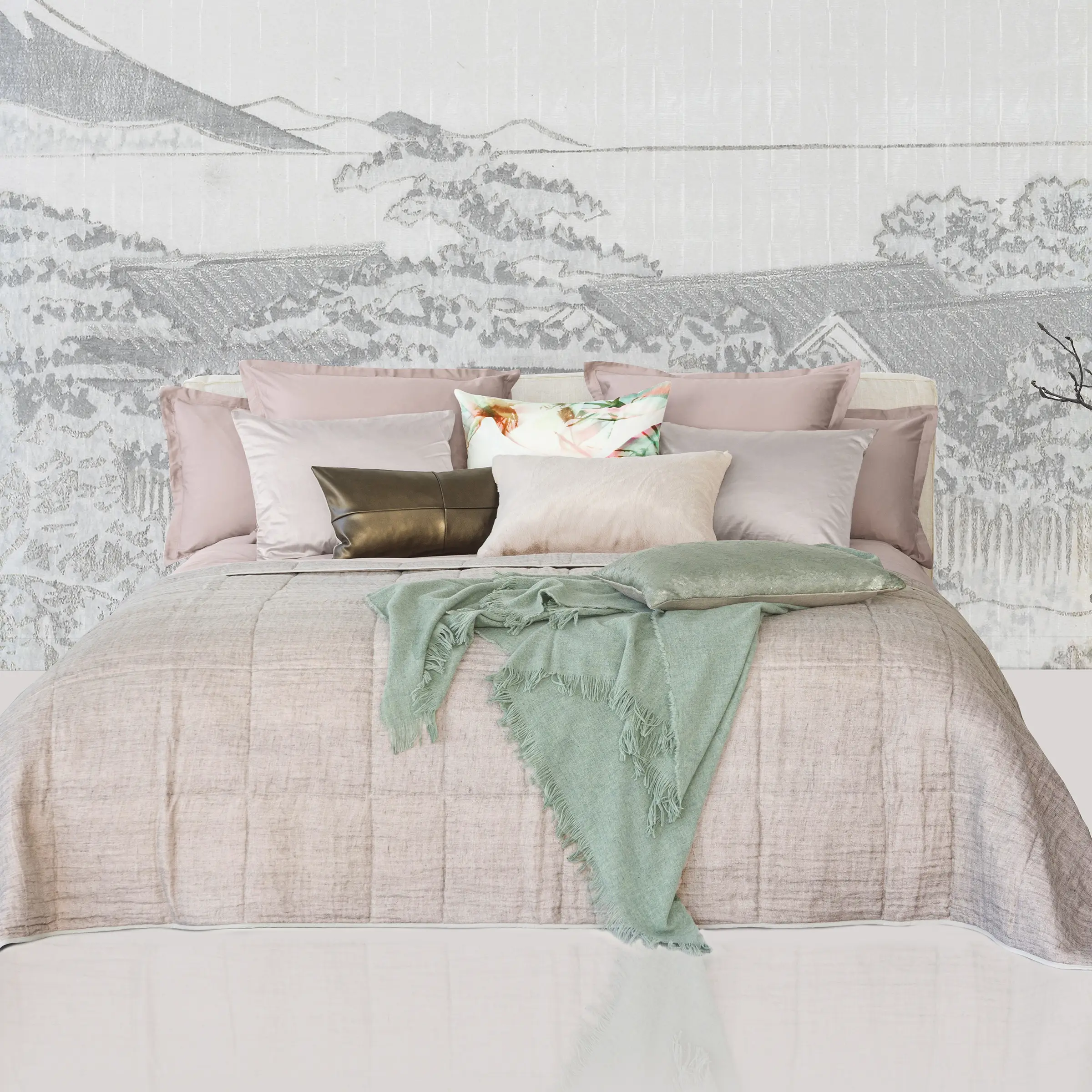 Mrs.Me Dekbedovertrekset Charm Satijn 300TC Rose