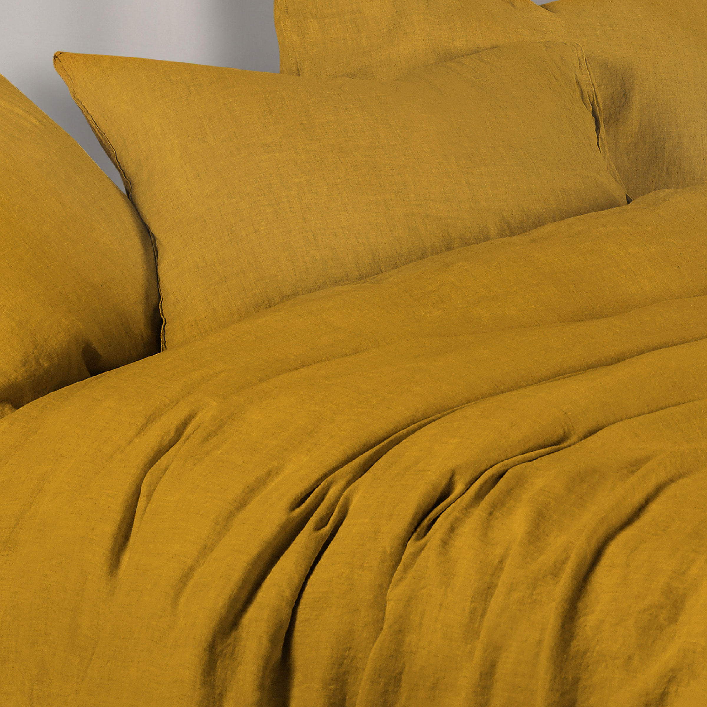 Dommelin Dekbedovertrekset Tough Stonewashed Linnen Ambergeel