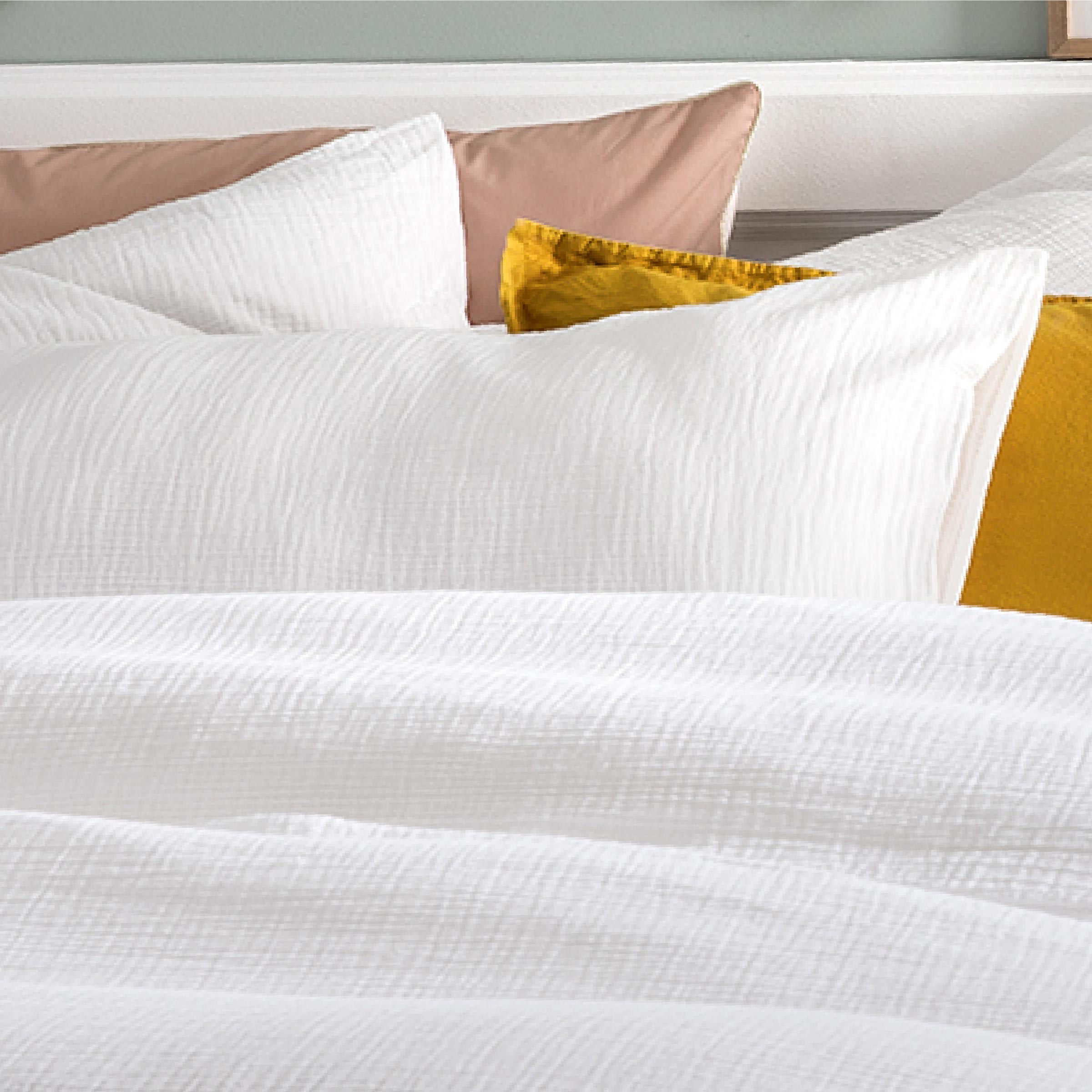 Essix Dekbedovertrek Set Tendresse Stonewashed Katoengaas 145TC Wit 