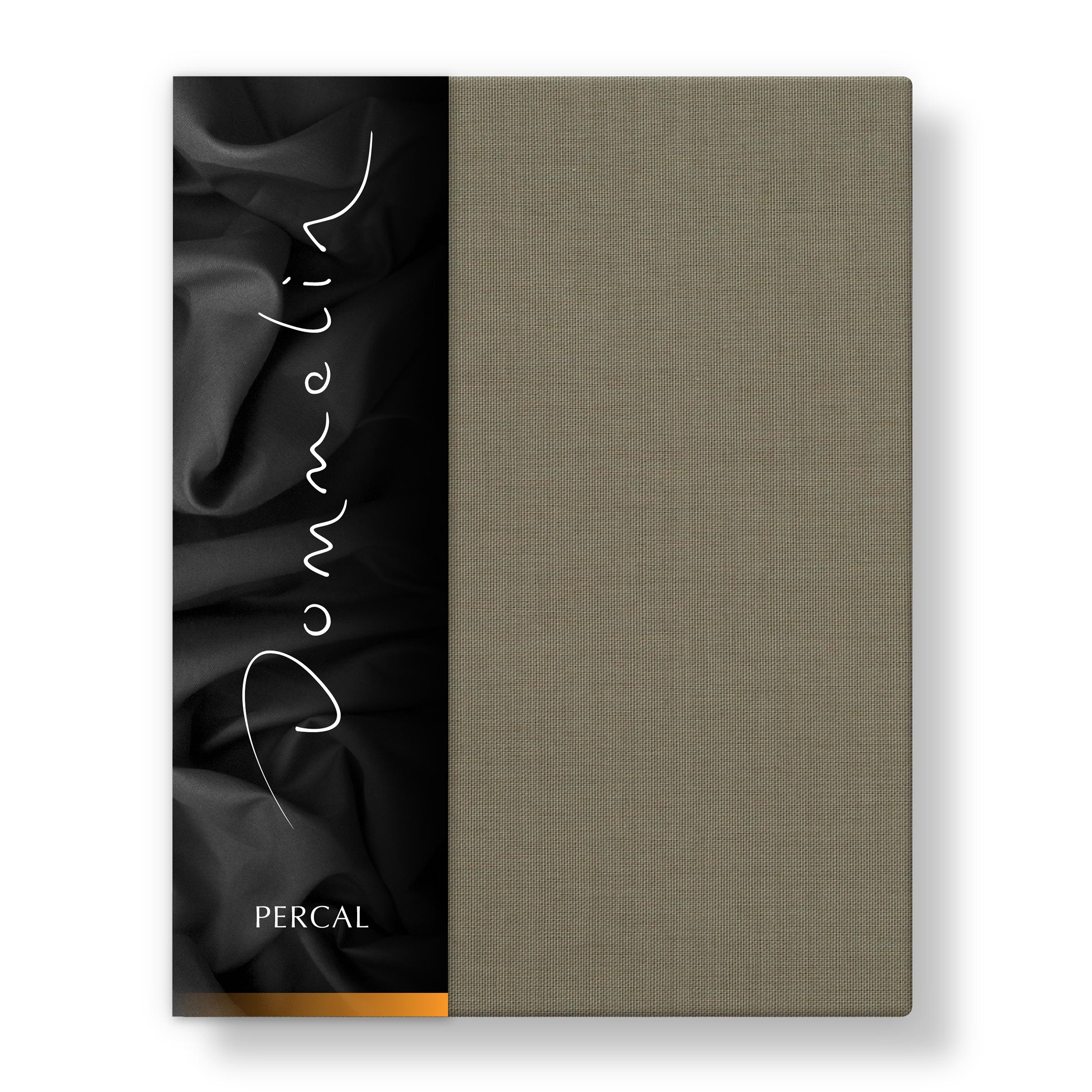 Dommelin Hoeslaken Hoge Hoek Percal 200TC Taupe