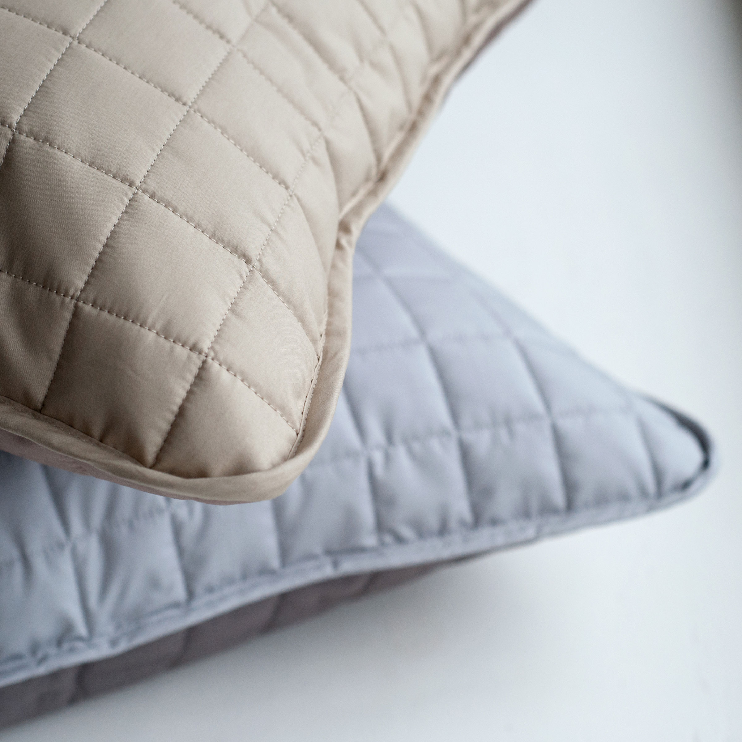 Dommelin Sierkussenhoes Block Percal 200TC Muisgrijs - Leisteengrijs