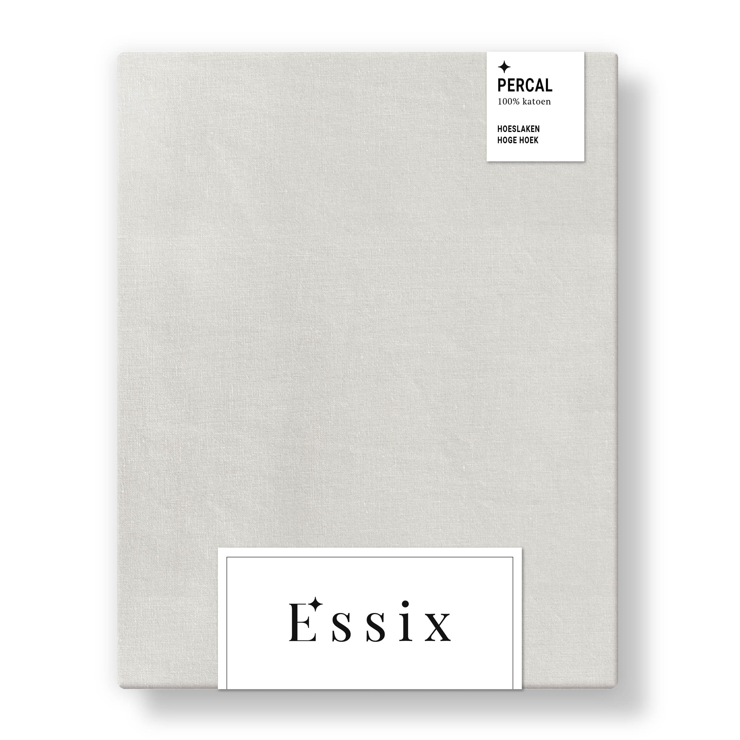 Essix Hoeslaken Hoge Hoek Premiere Percal 200TC Gris Perle