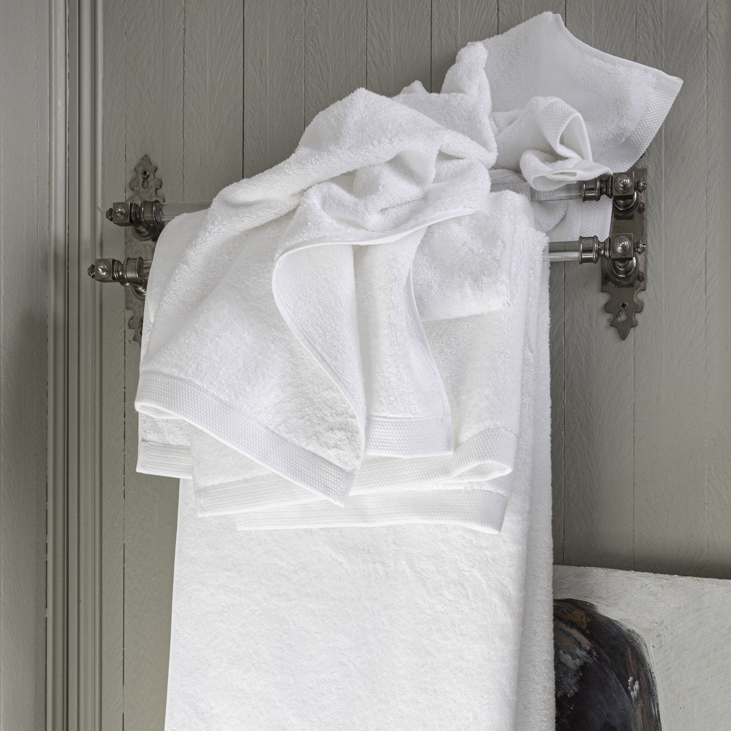 Alexandre Turpault Washandje Essentiel Organic Katoen 650 gr/m2 Wit 16 x 21 cm