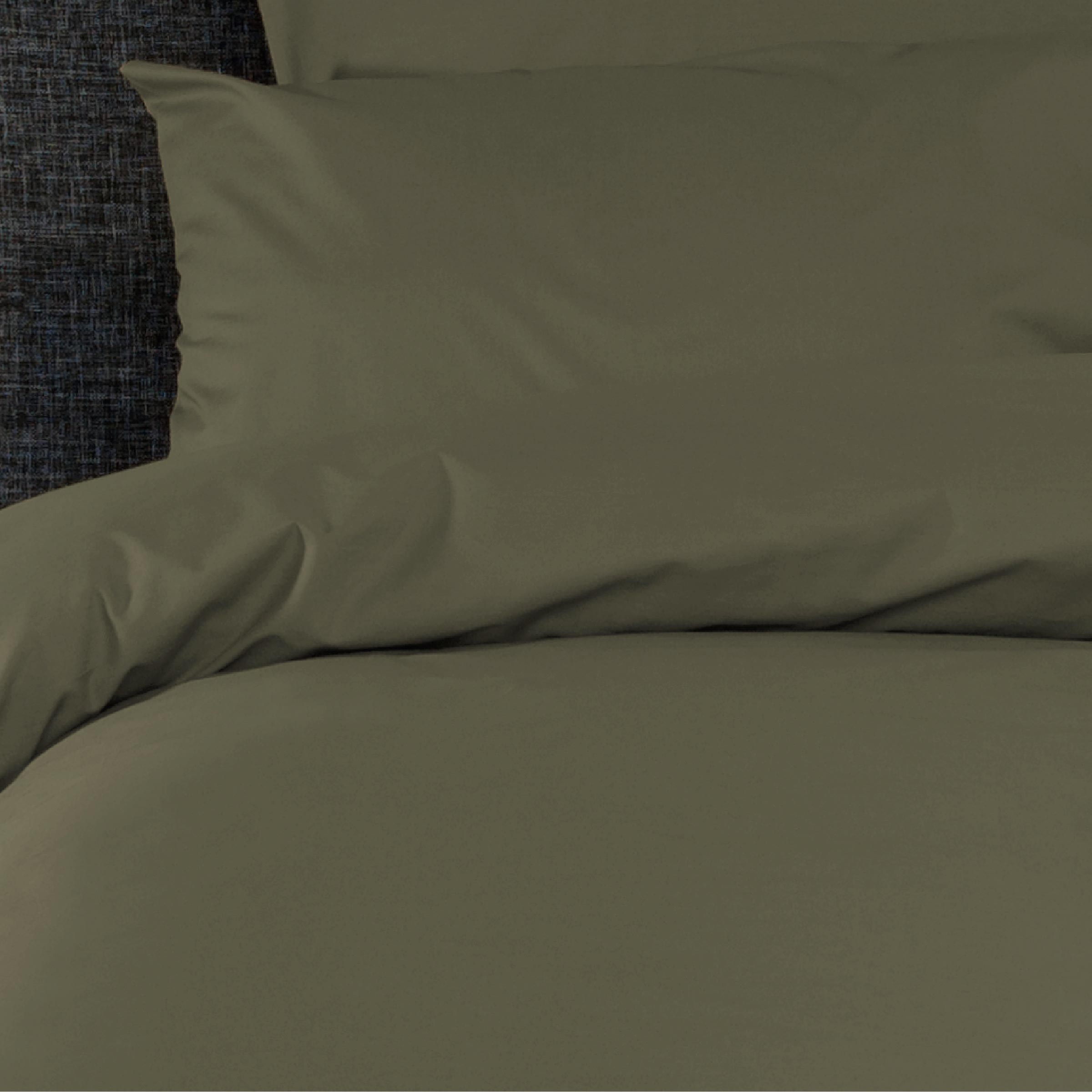 Dommelin Dekbedovertrek Percal 200TC Olijf