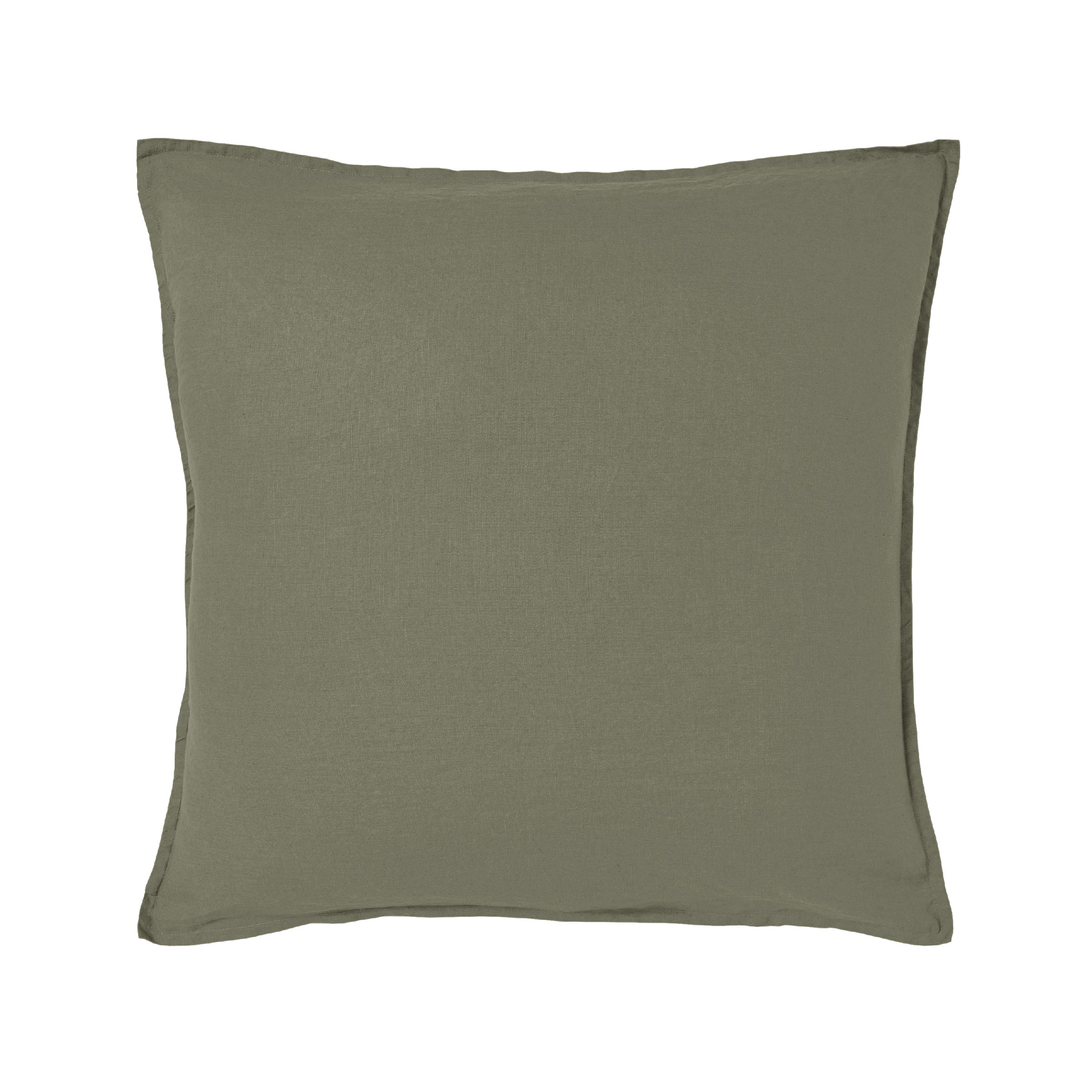 Alexandre Turpault Kussensloop Nouvelle Vague Stonewashed Linnen Kaki