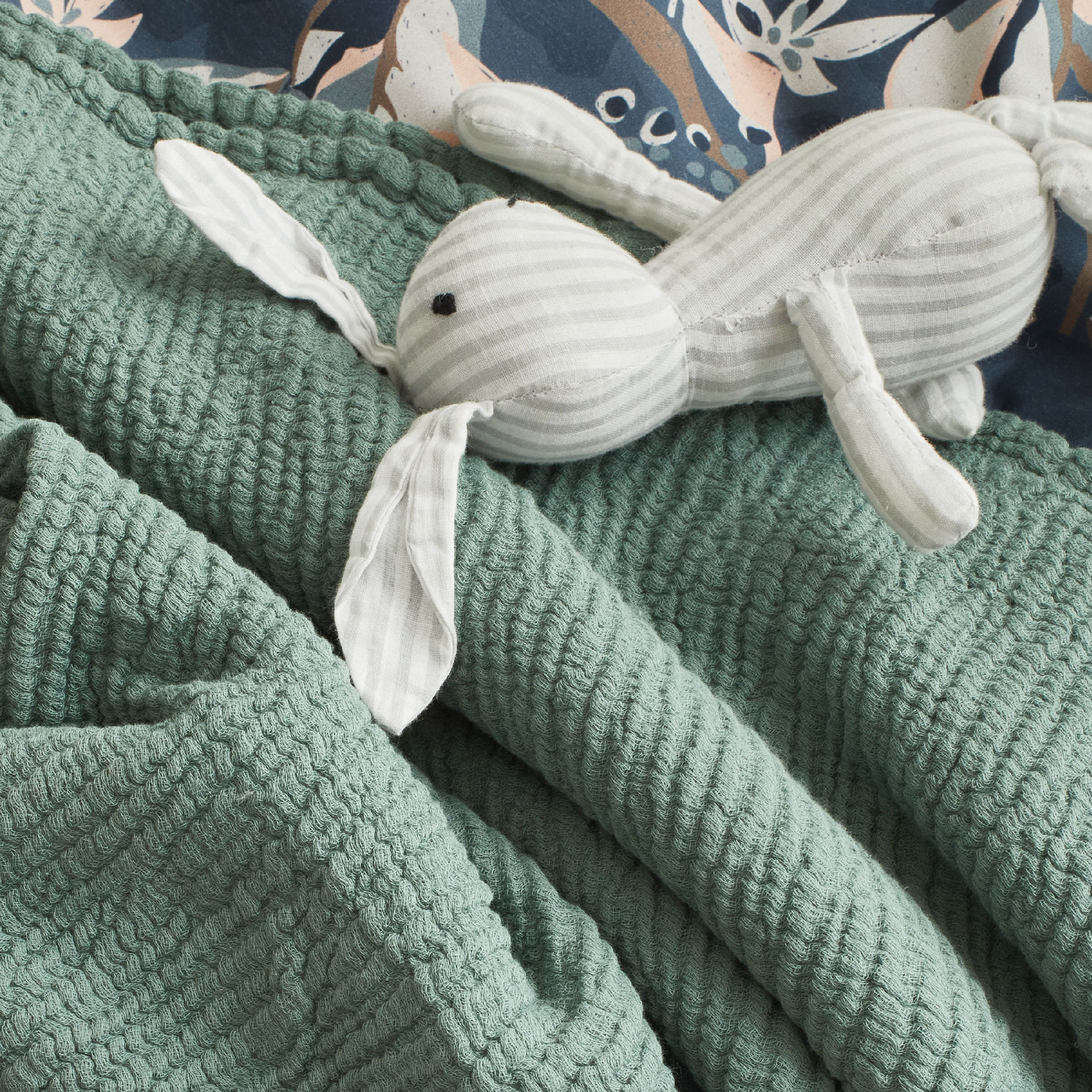 Essix Plaid Jazzy Stonewashed Katoengaas Sauge 130 x 170 cm