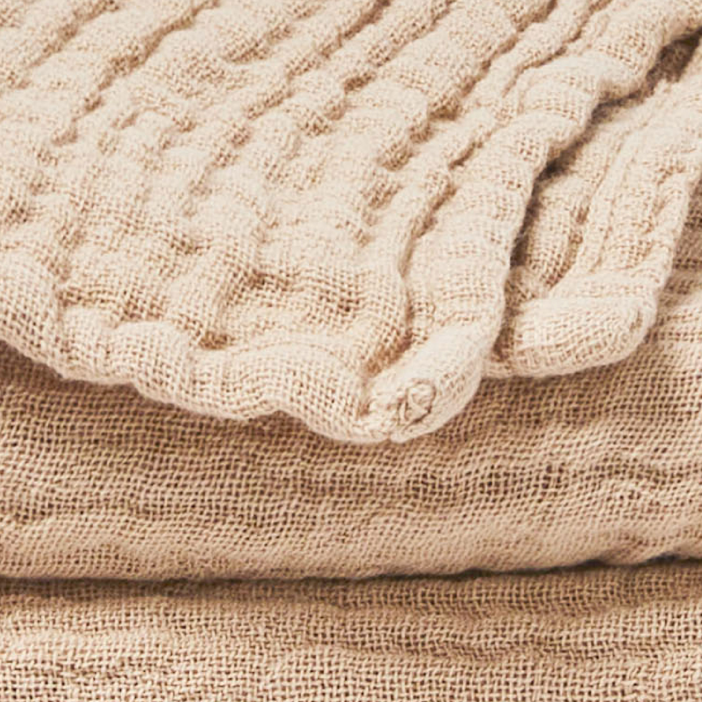 Essix Sprei Jazzy Stonewashed Katoengaas Biscuit 260 x 240 cm