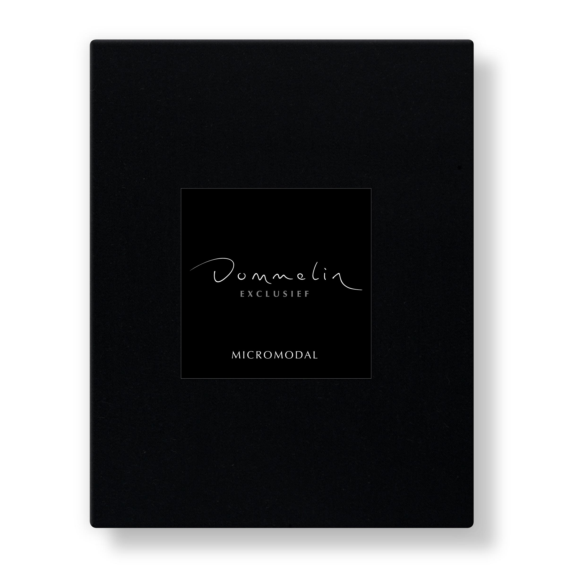 Dommelin Dubbel Split Hoeslaken Micromodal 300TC Zwart