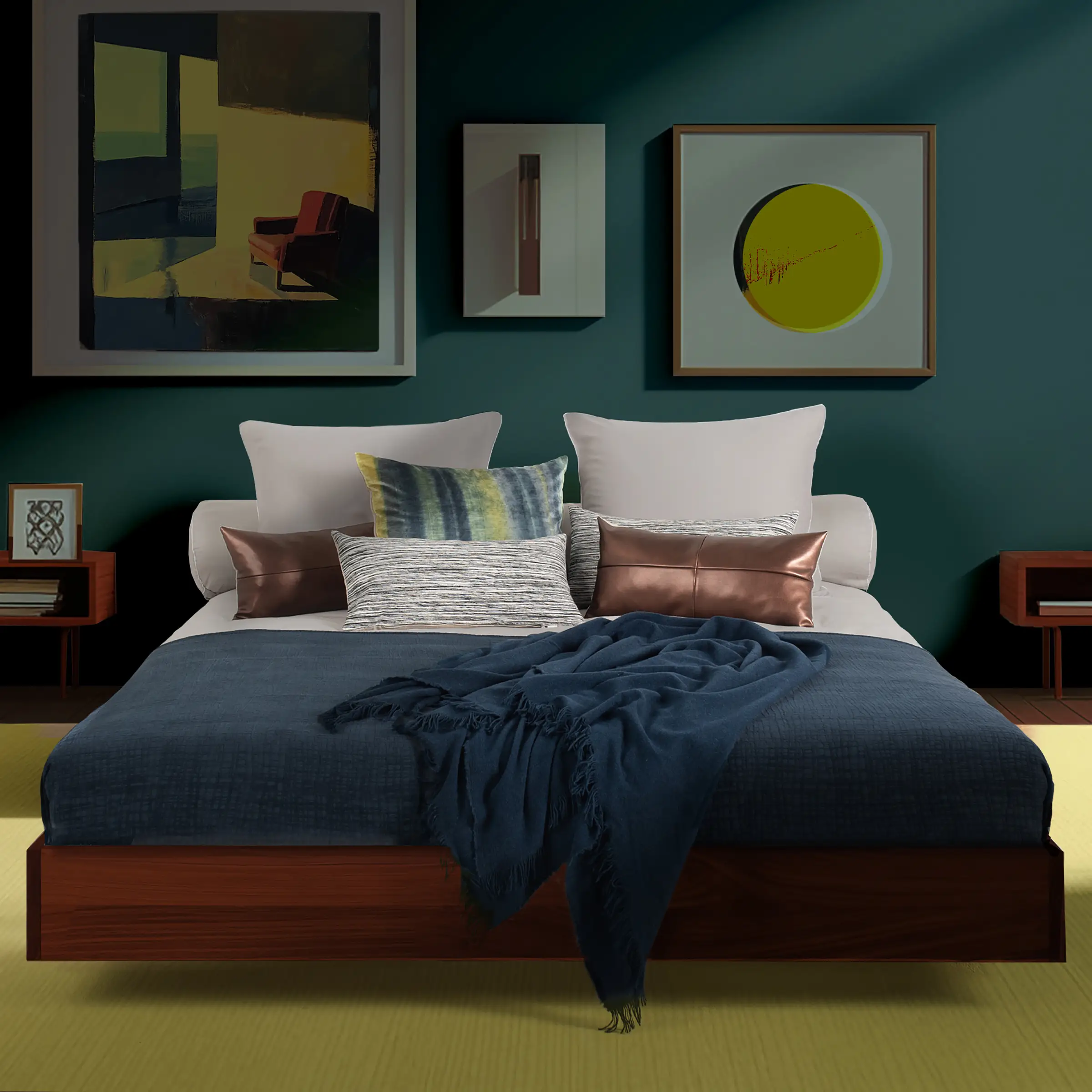 Mrs.Me Sierkussen Pavilion Vegan Leer Mahogany 30 x 60 cm