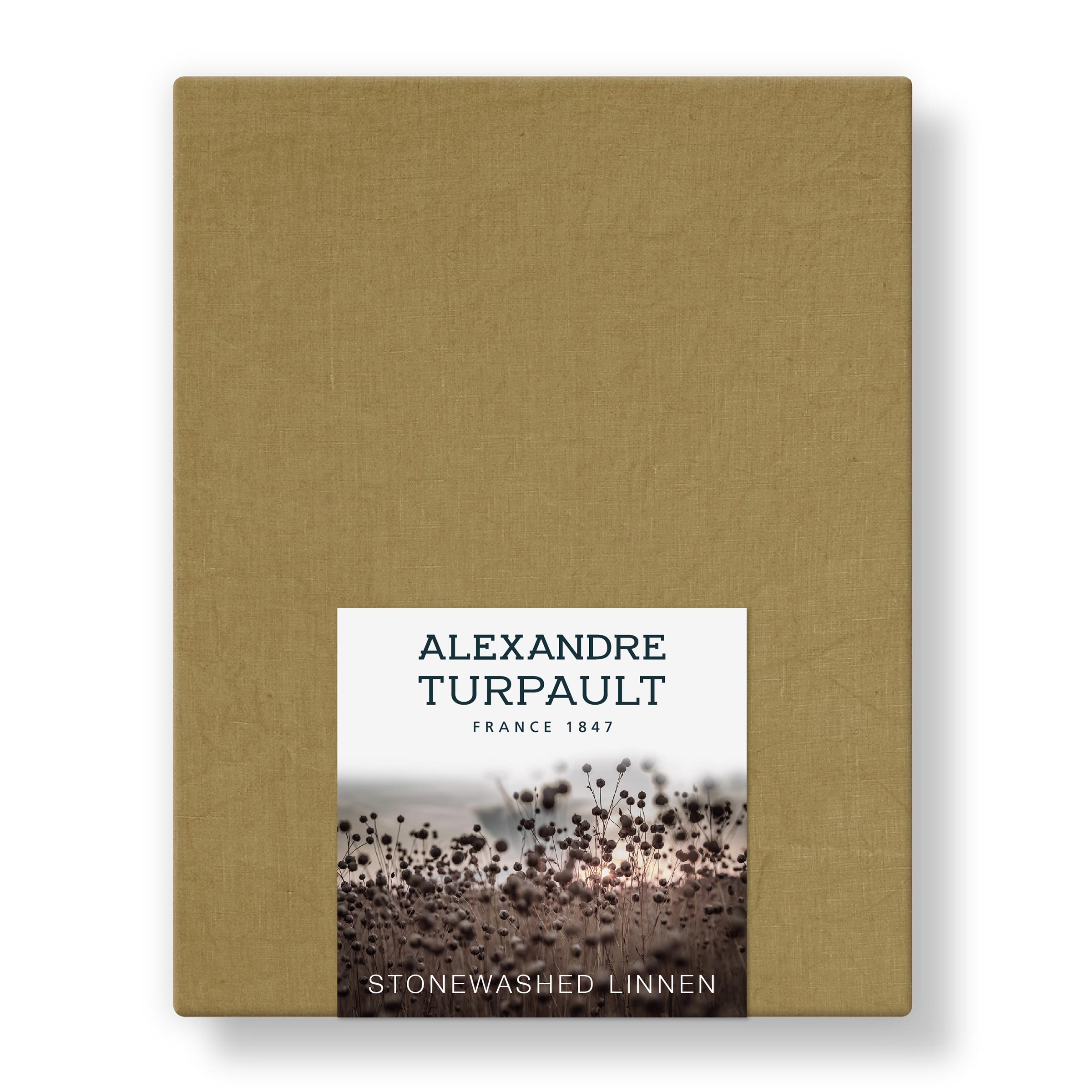 Alexandre Turpault Hoeslaken Nouvelle Vague Stonewashed Linnen Sienne
