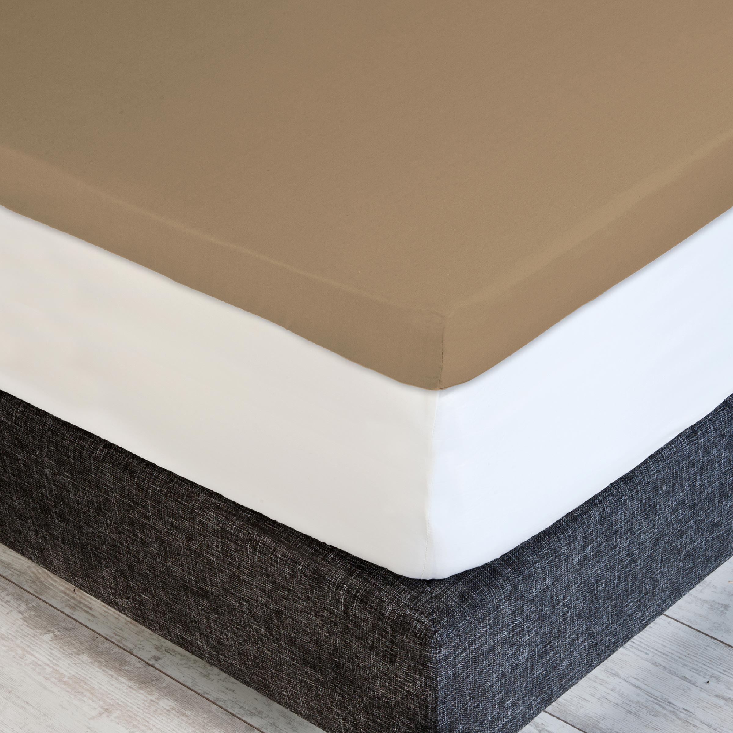 Dommelin Dubbel Split Topper Hoeslaken Satijn 300TC Cafe