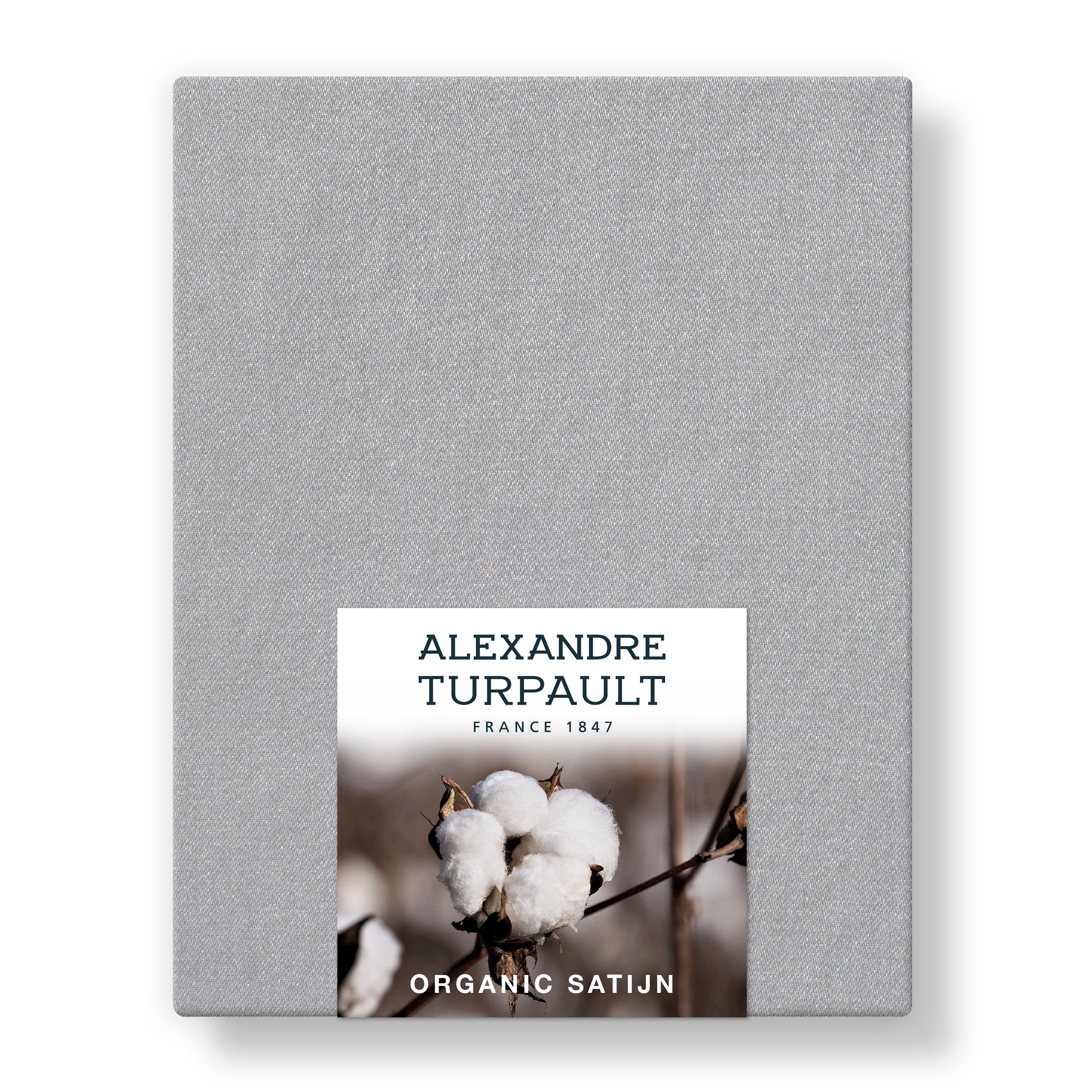 Alexandre Turpault Hoeslaken Teophile Organic Satijn 300TC Argent