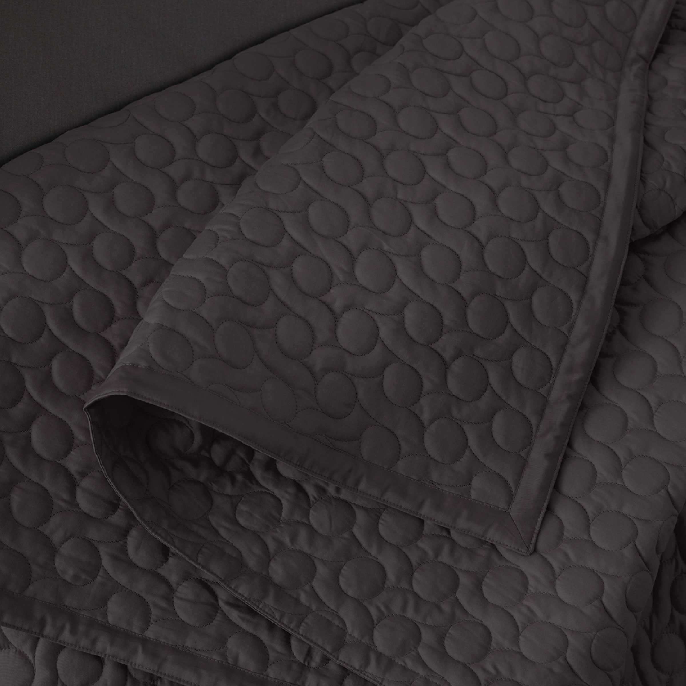 Alexandre Turpault Sprei Poesie Satijn Off Black 260 x 240 cm