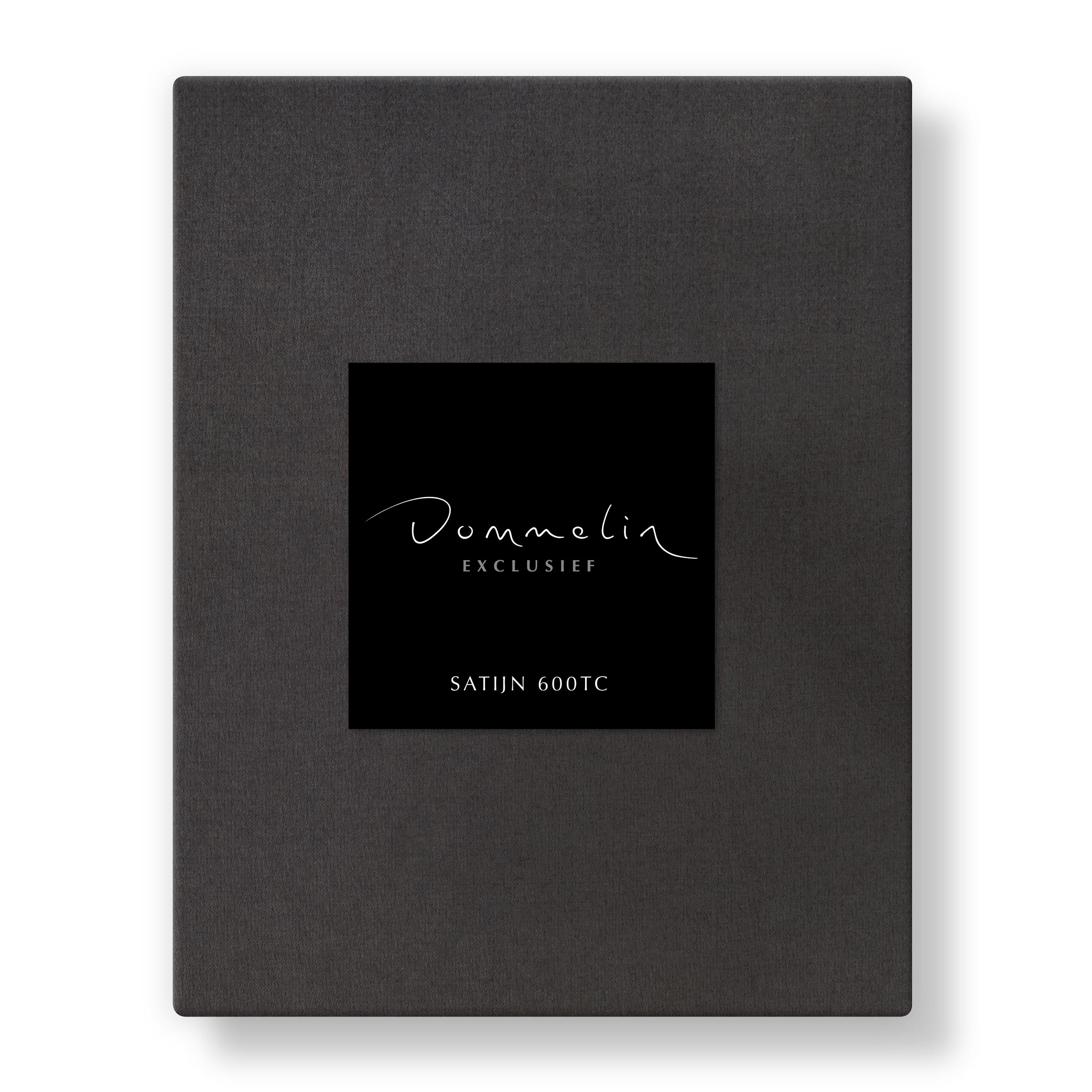 Dommelin Dubbel Split Hoeslaken Hoge Hoek Satijn 600TC Basalt