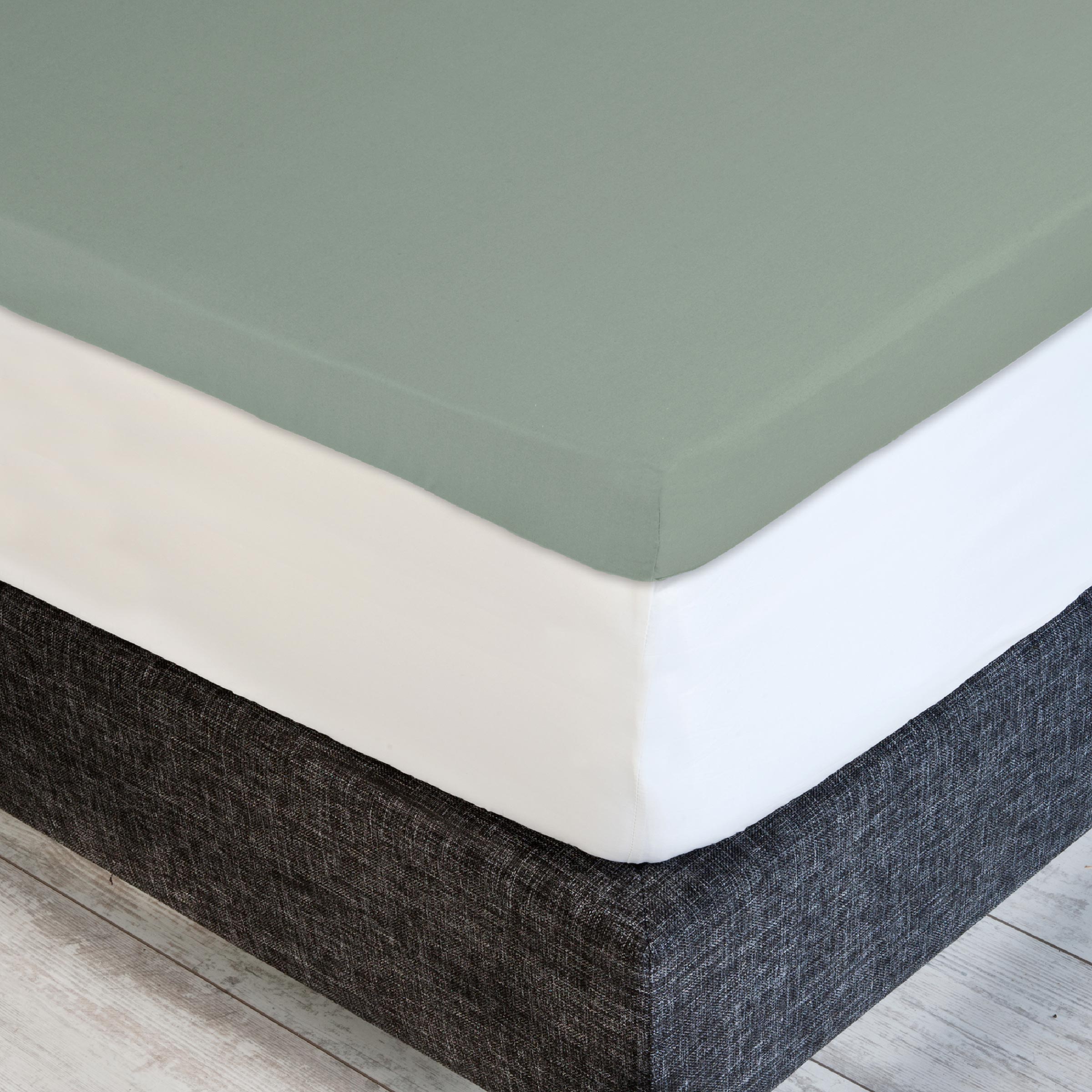 Dommelin Dubbel Split Topper Hoeslaken Satijn 300TC Spargroen