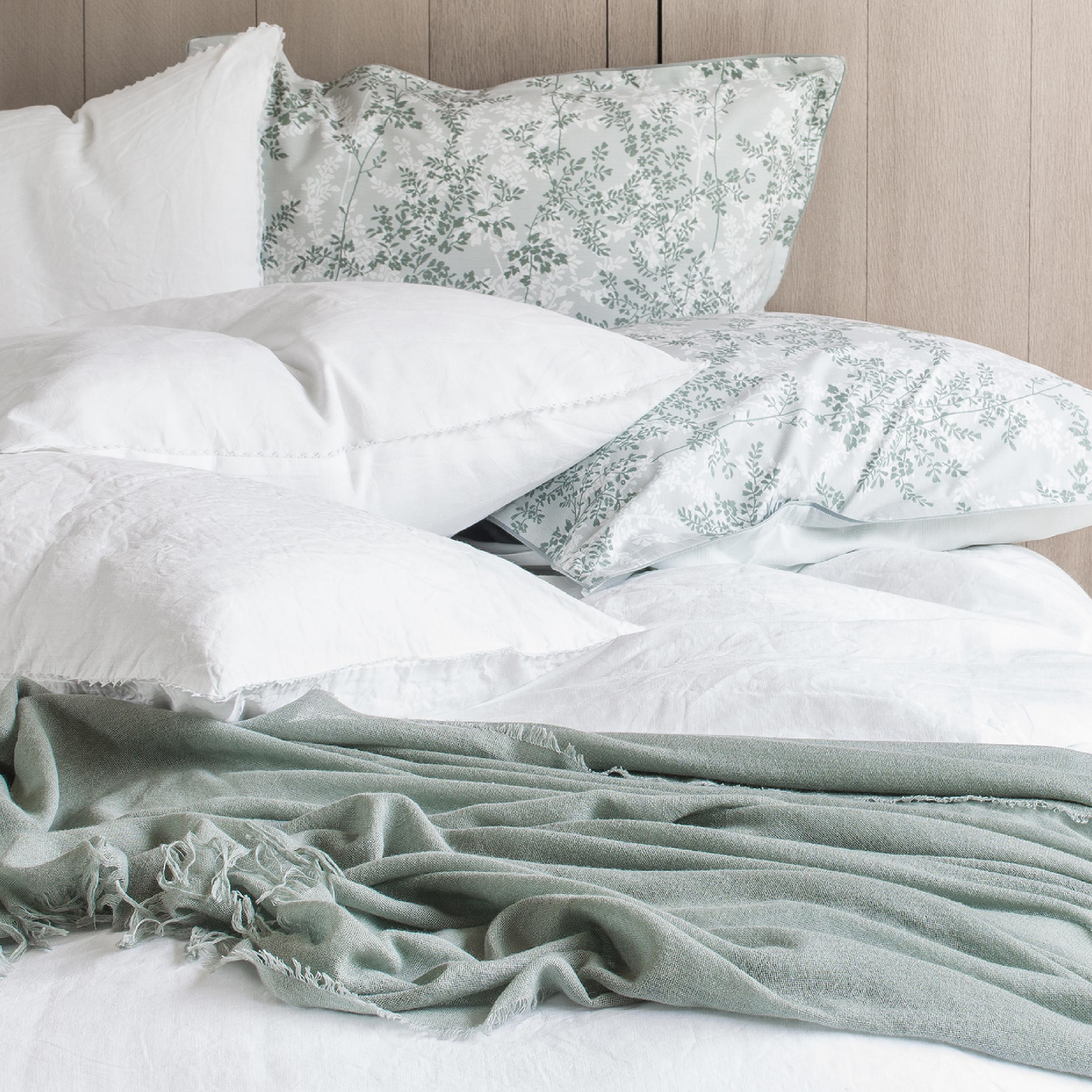 Alexandre Turpault Dekbedovertrek Nouvelle Vague Stonewashed Linnen Wit