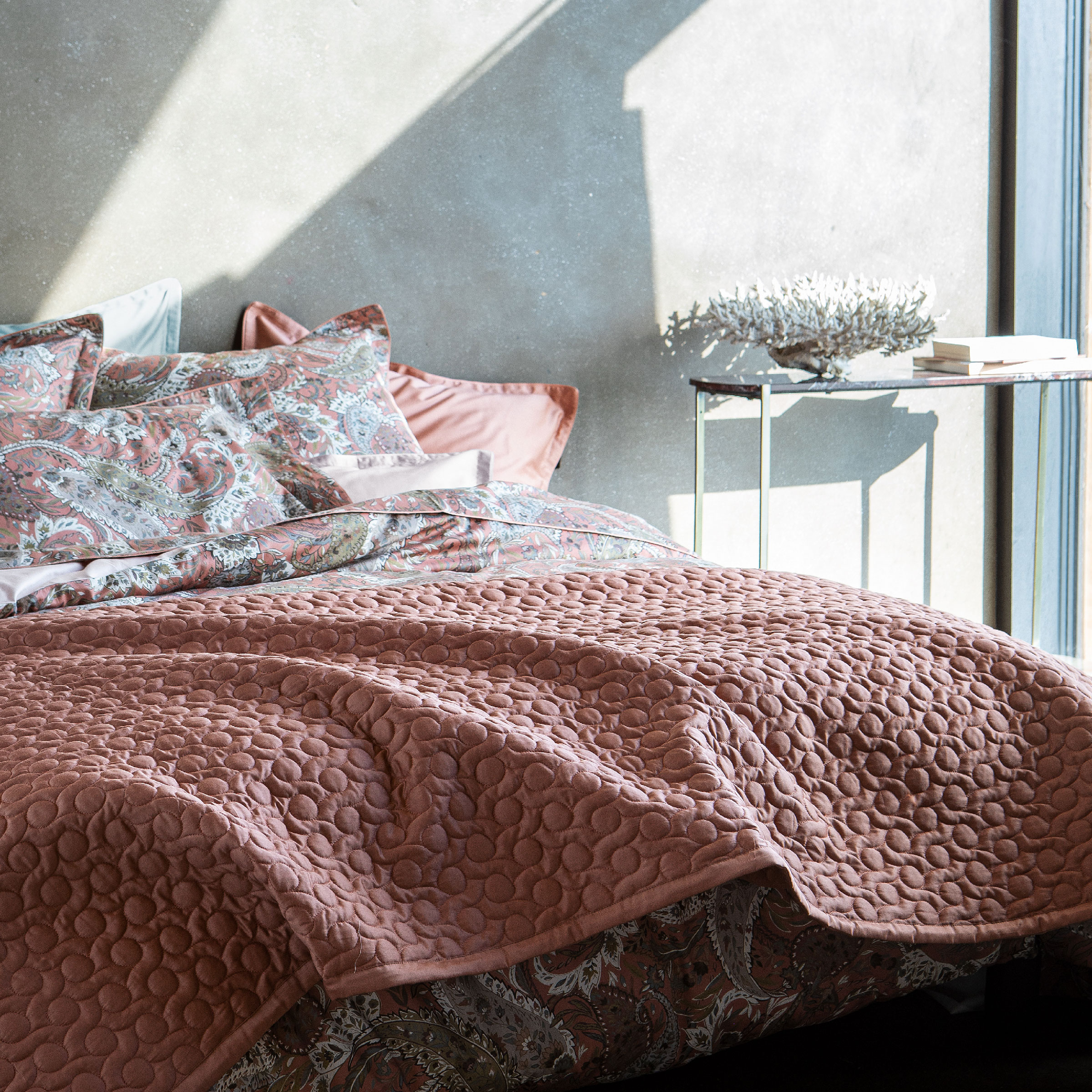 Alexandre Turpault Sprei Poesie Satijn Terracotta 260 x 240 cm