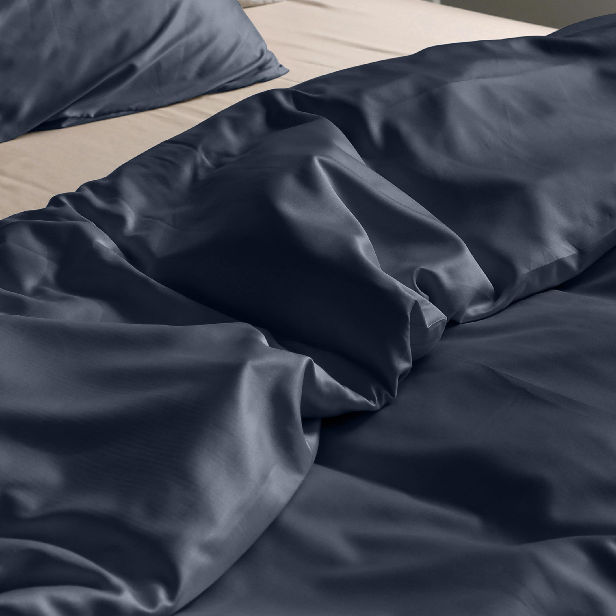 Dommelin Dekbedovertrek Set Satijn 300TC Nachtblauw