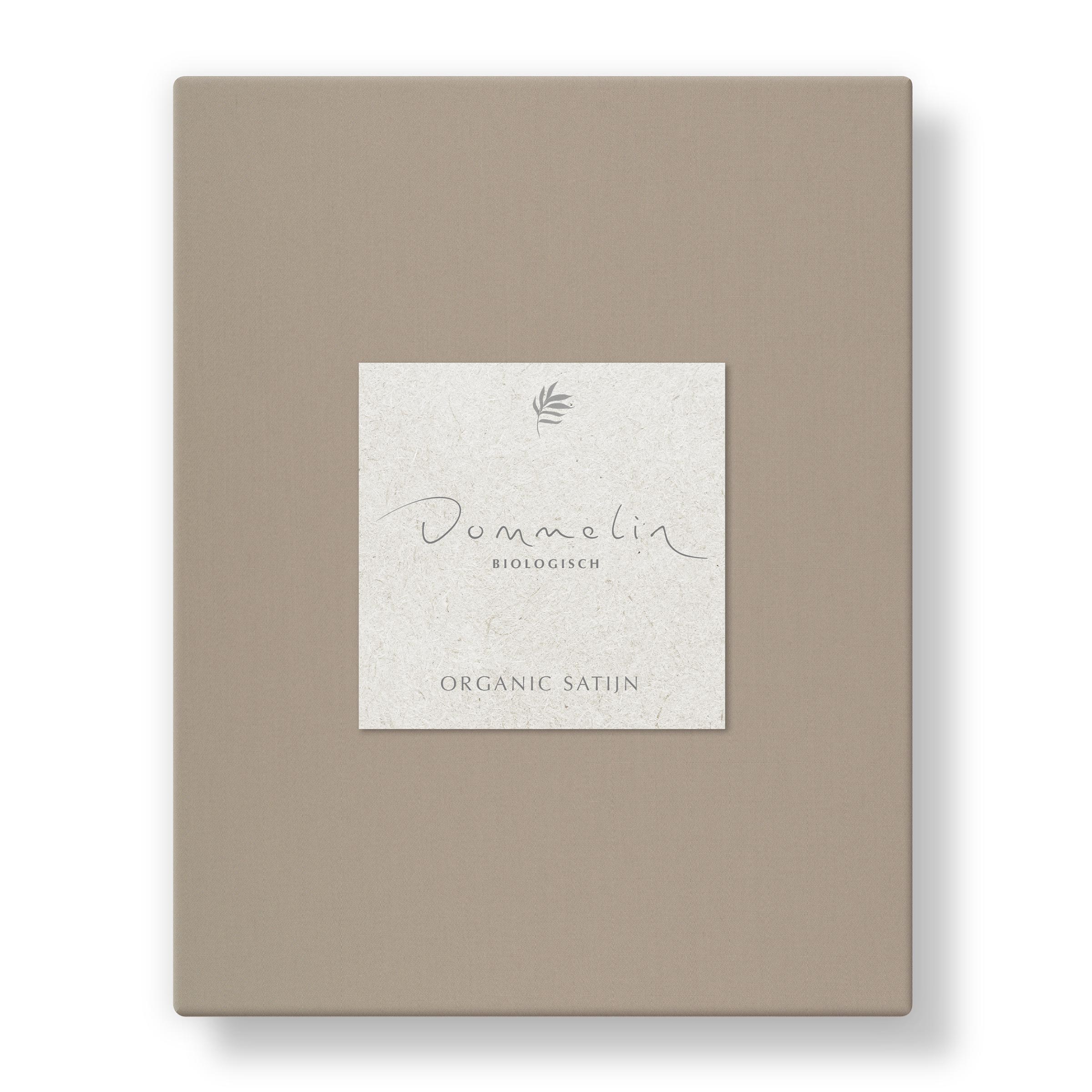 Dommelin Split Hoeslaken Organic Satijn 300TC Hazelnoot