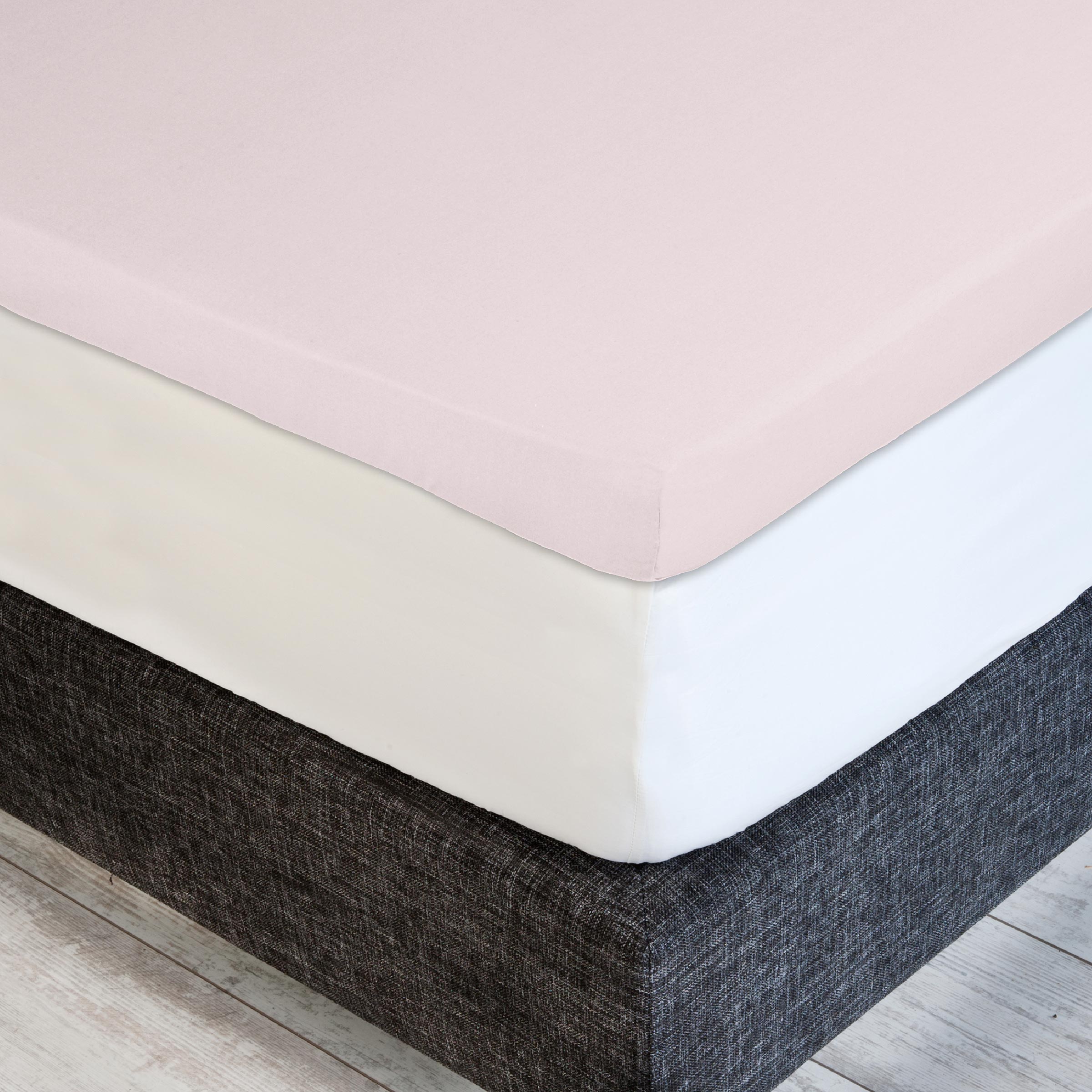 Dommelin Dubbel Split Topper Hoeslaken Percal 200TC Lichtroze