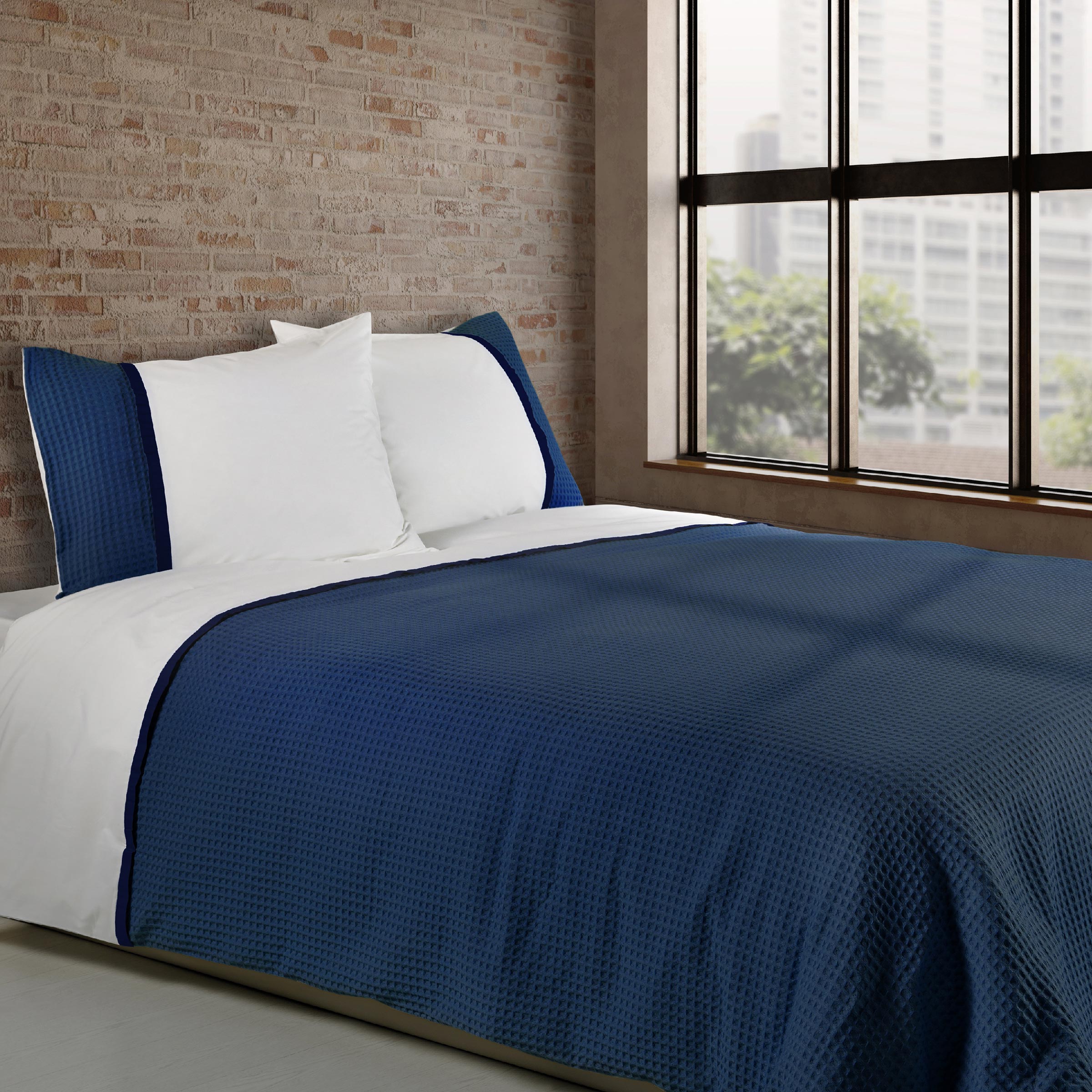 Dommelin Dekbedovertrekset Bari Percal 200TC Jeansblauw - Navy