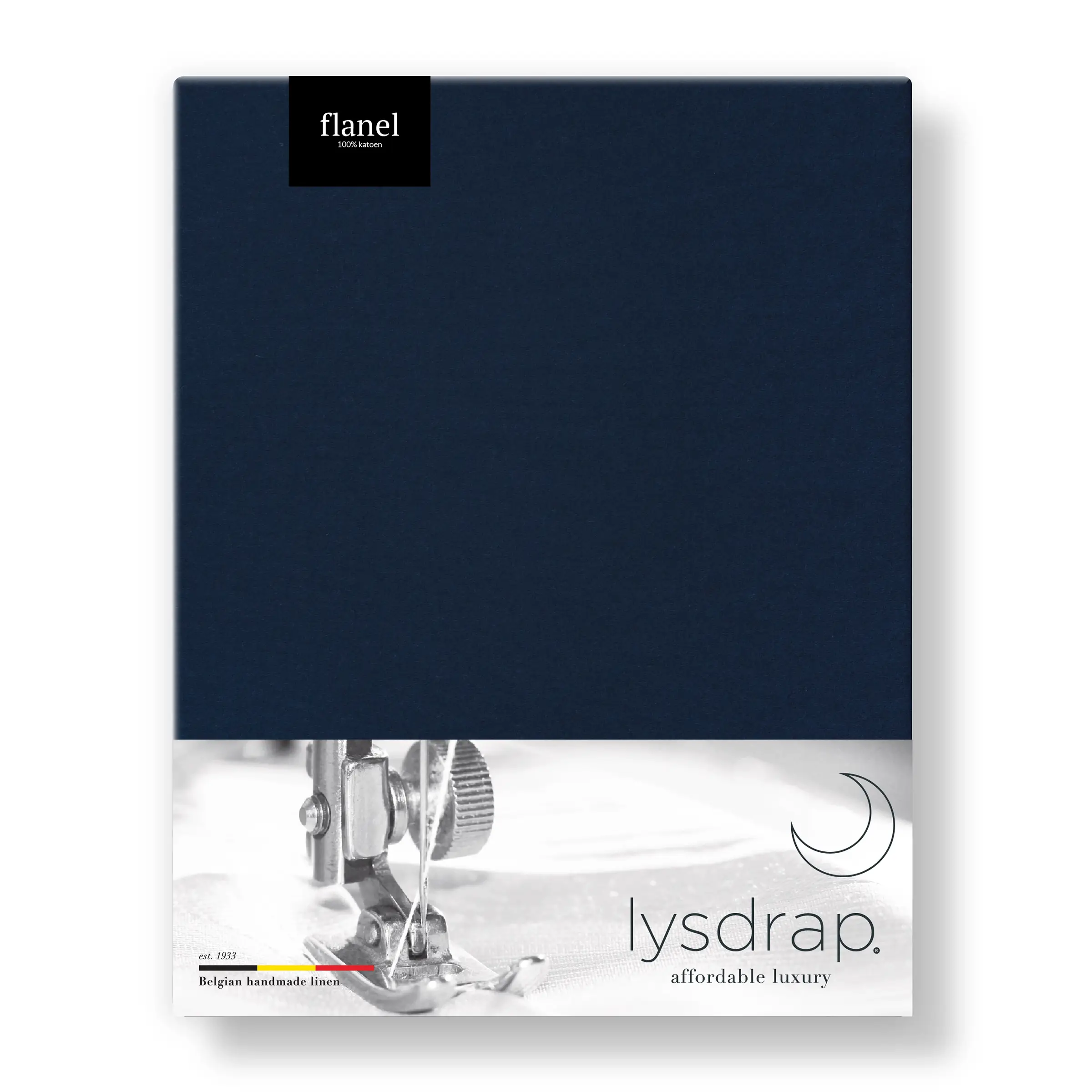 Lysdrap Hoeslaken Hoge Hoek Flanel 140 gr/m2 Navy