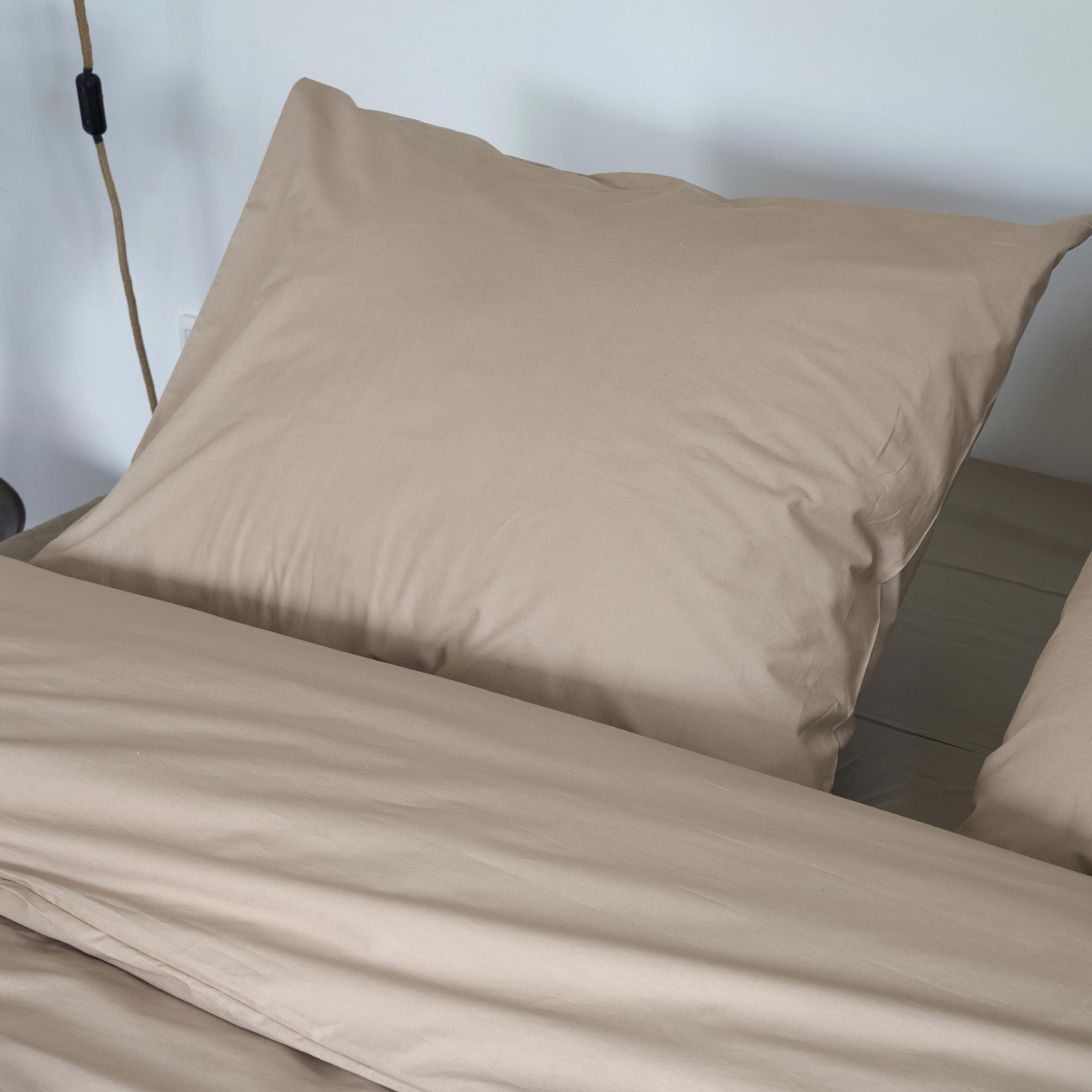 Dommelin Kussensloop Organic Percal 200TC Hazelnoot