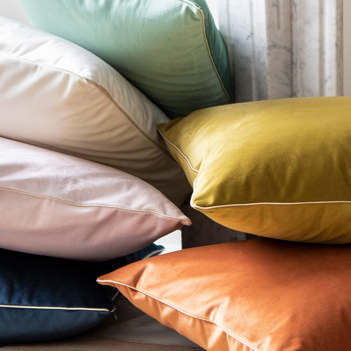 Essix Sierkussenhoes Gatsby Fluweel Fjord 40 x 60 cm