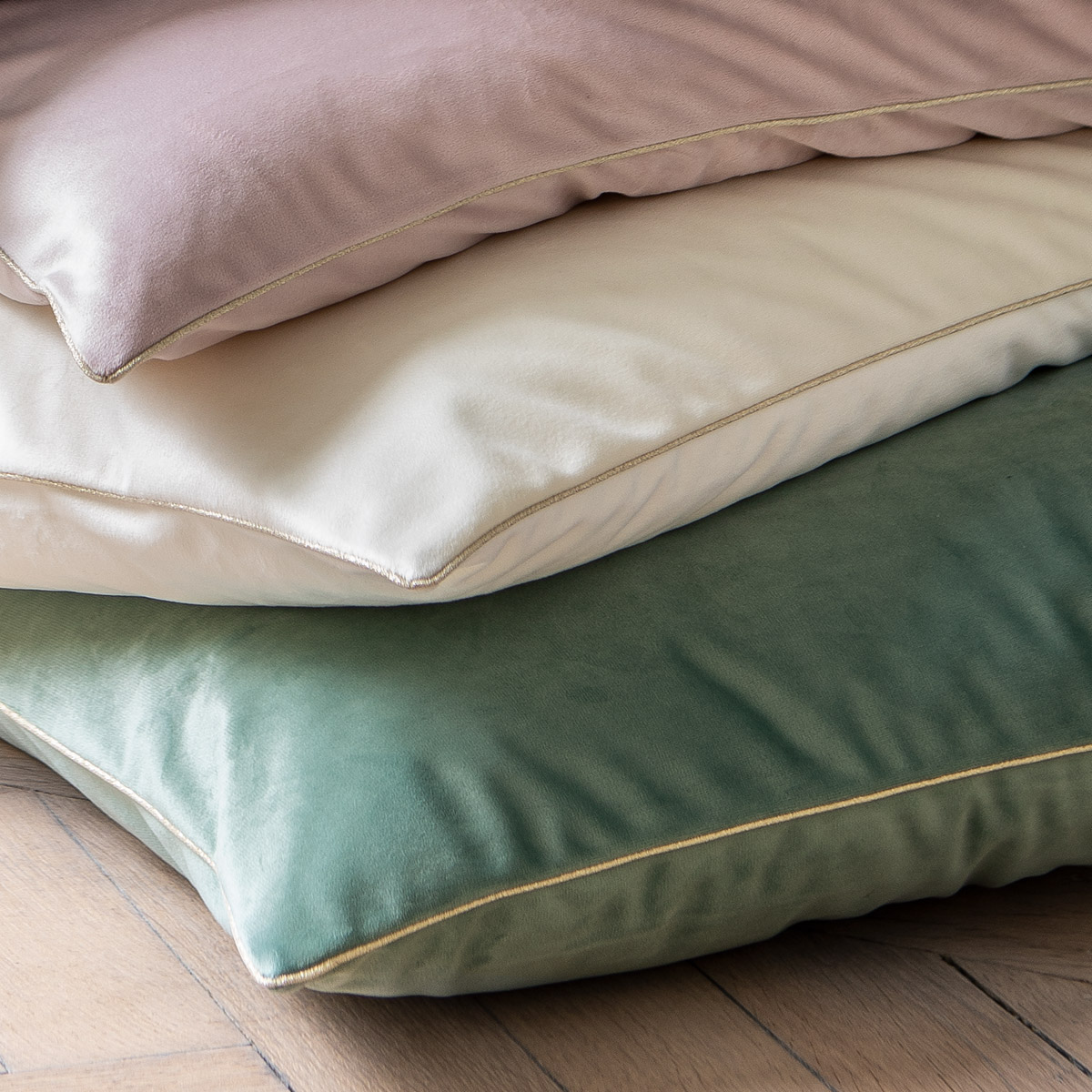 Essix Sierkussenhoes Gatsby Fluweel Lait d'Amande 40 x 60 cm