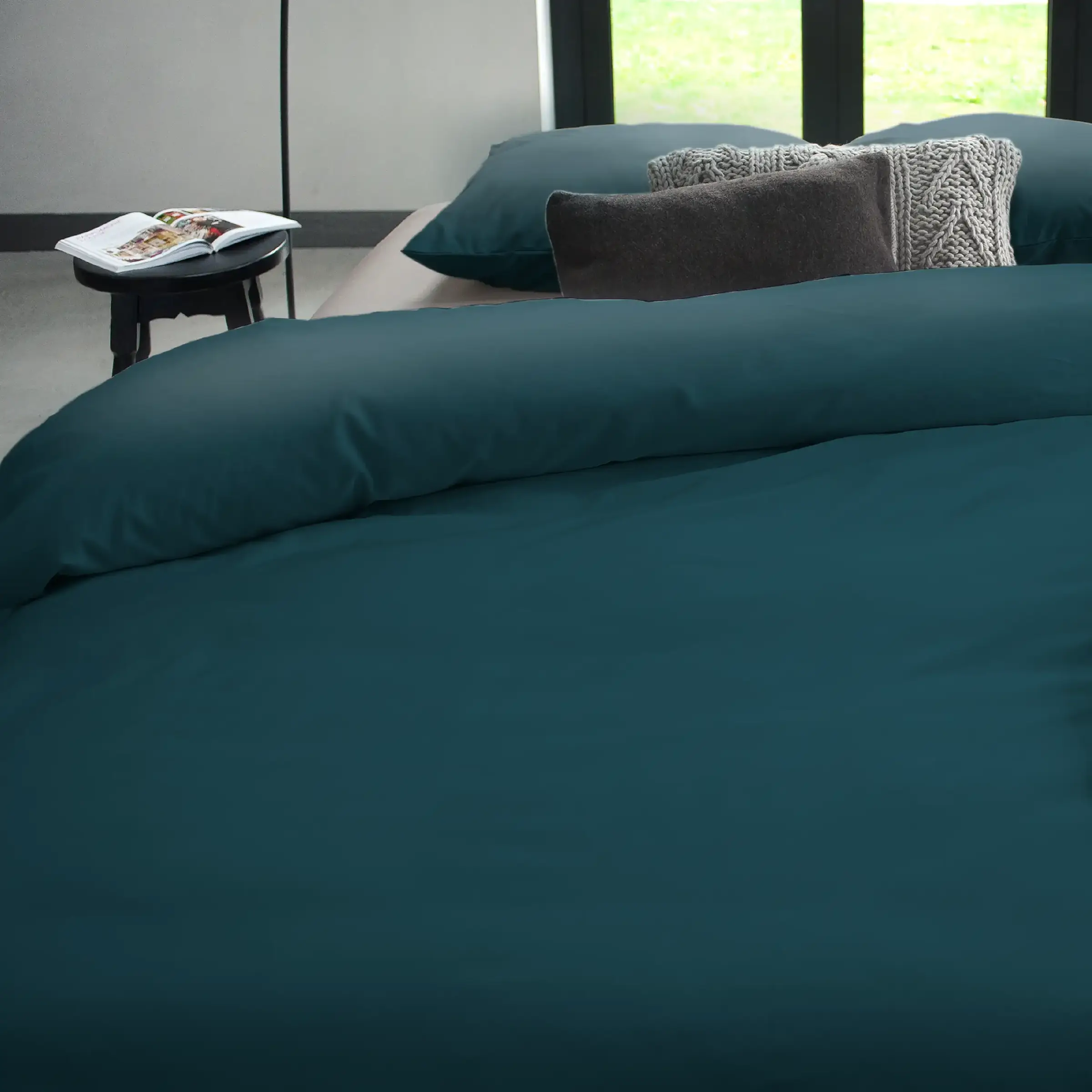 Dommelin Kussensloop Volant Satijn 600TC Azuur 60 x 70 cm