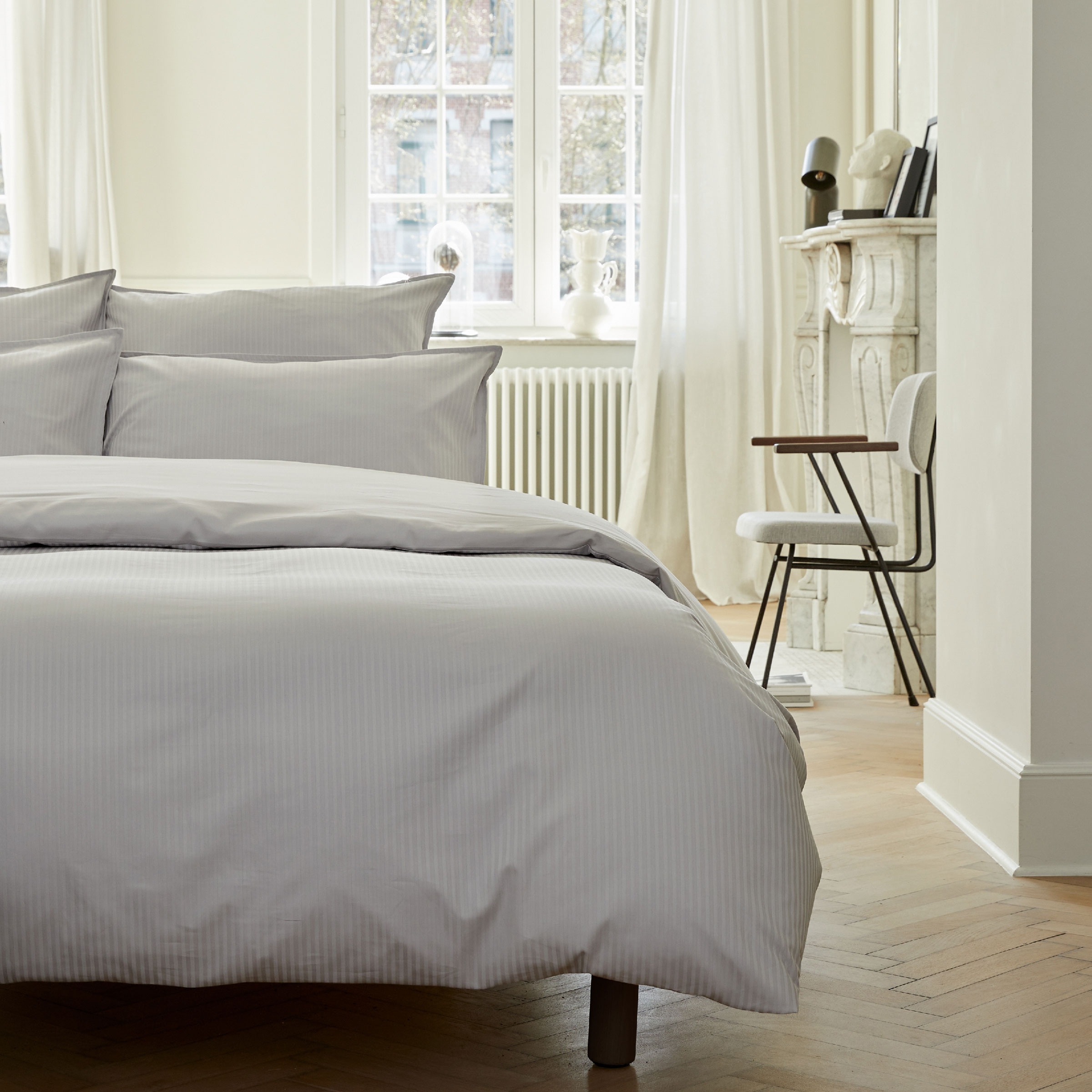 Essix Kussensloop Grand Hotel Jacquard Satijn 300TC Argent