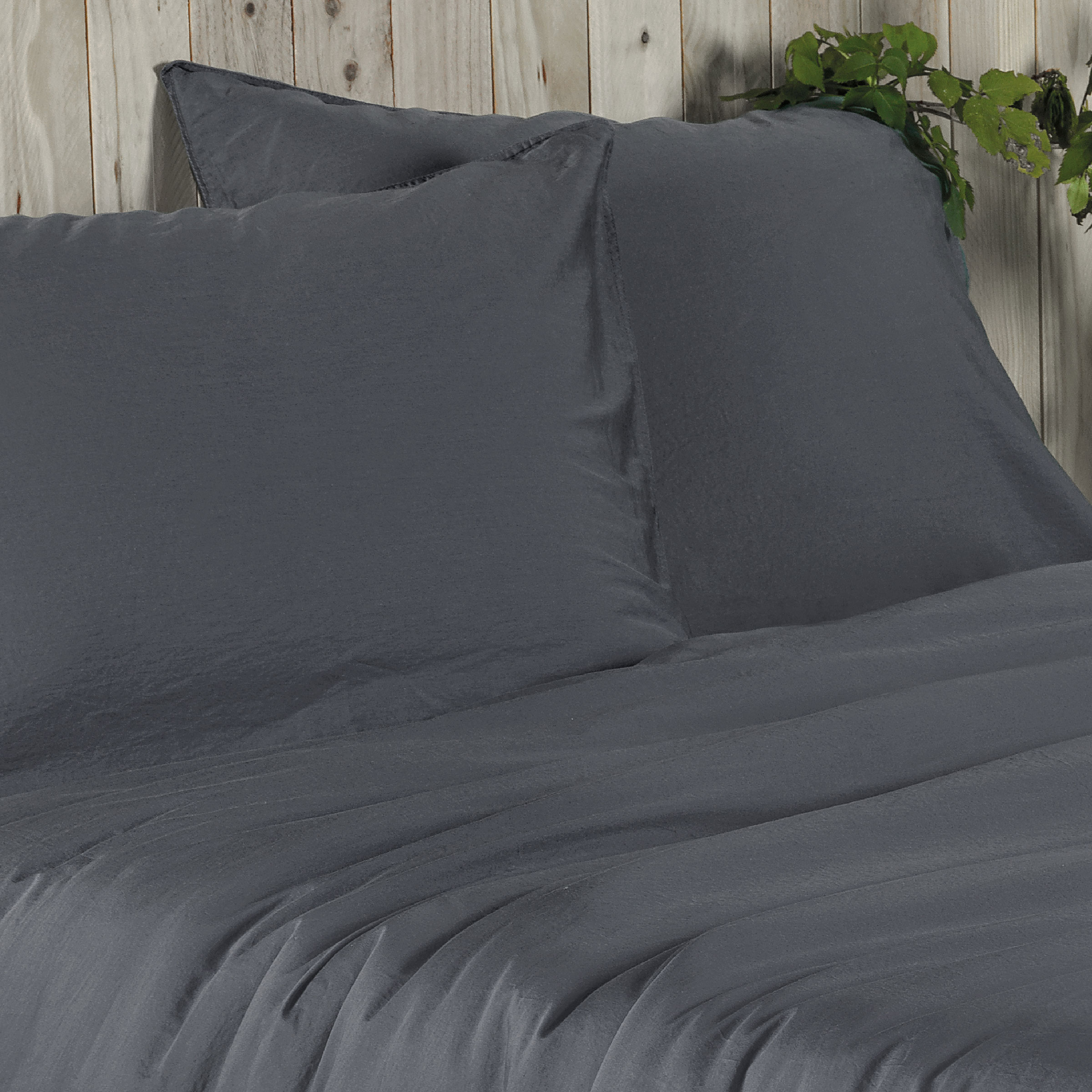 Dommelin Dekbedovertrekset Lavado Stonewashed Satijn 300TC Olifantgrijs