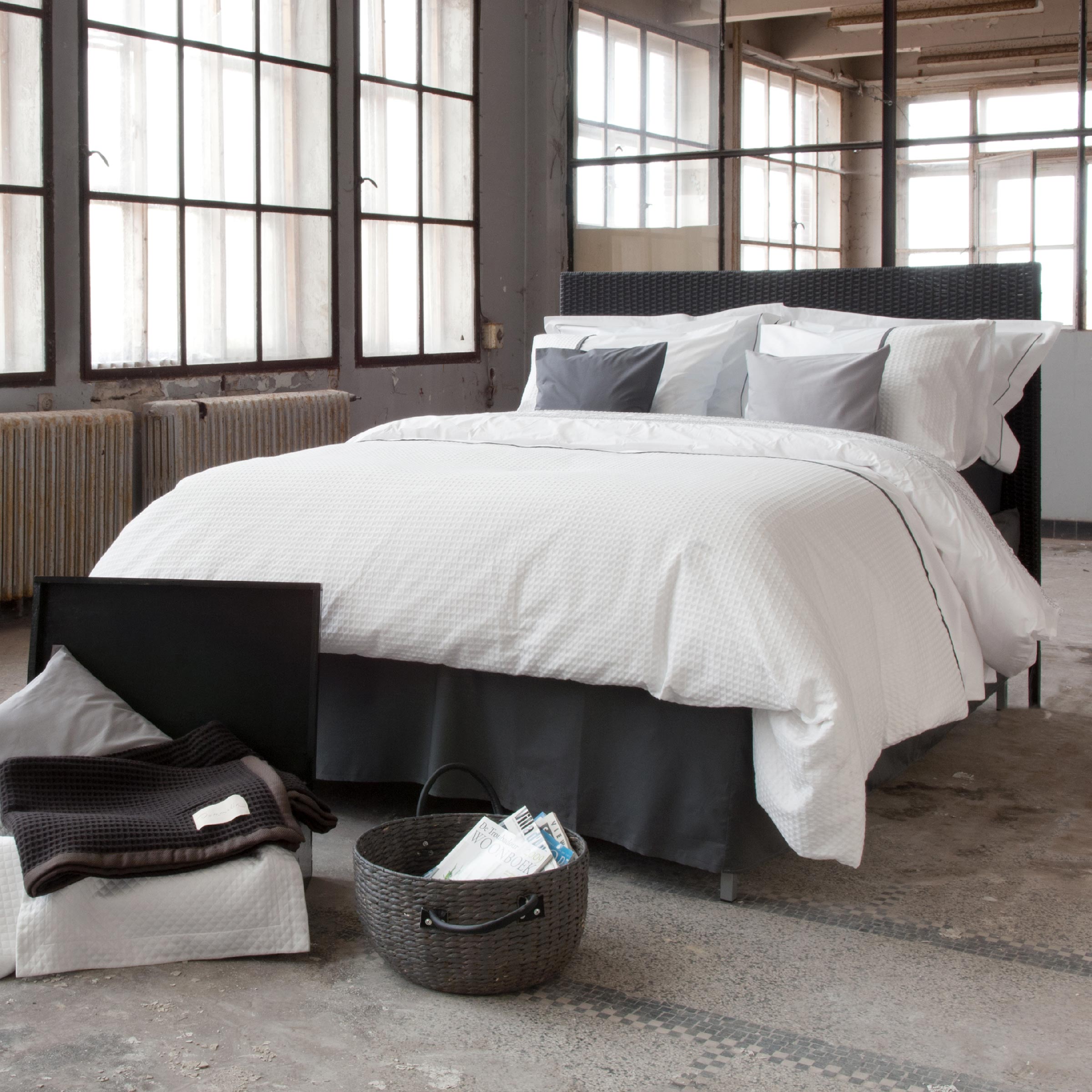 Dommelin Dekbedovertrekset Bari Percal 200TC Spargroen - Muisgrijs