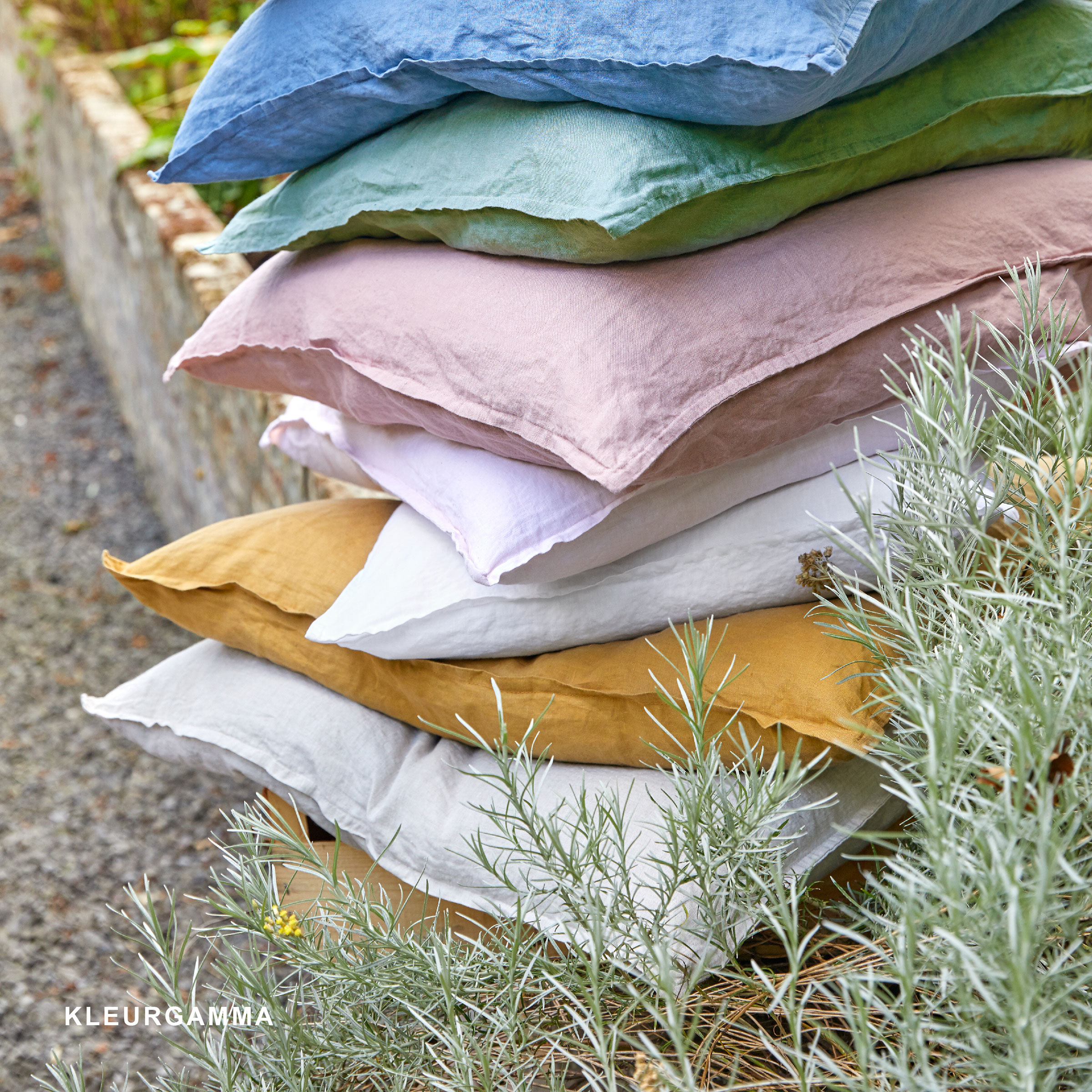 Alexandre Turpault Dekbedovertrek Nouvelle Vague Stonewashed Linnen Teak