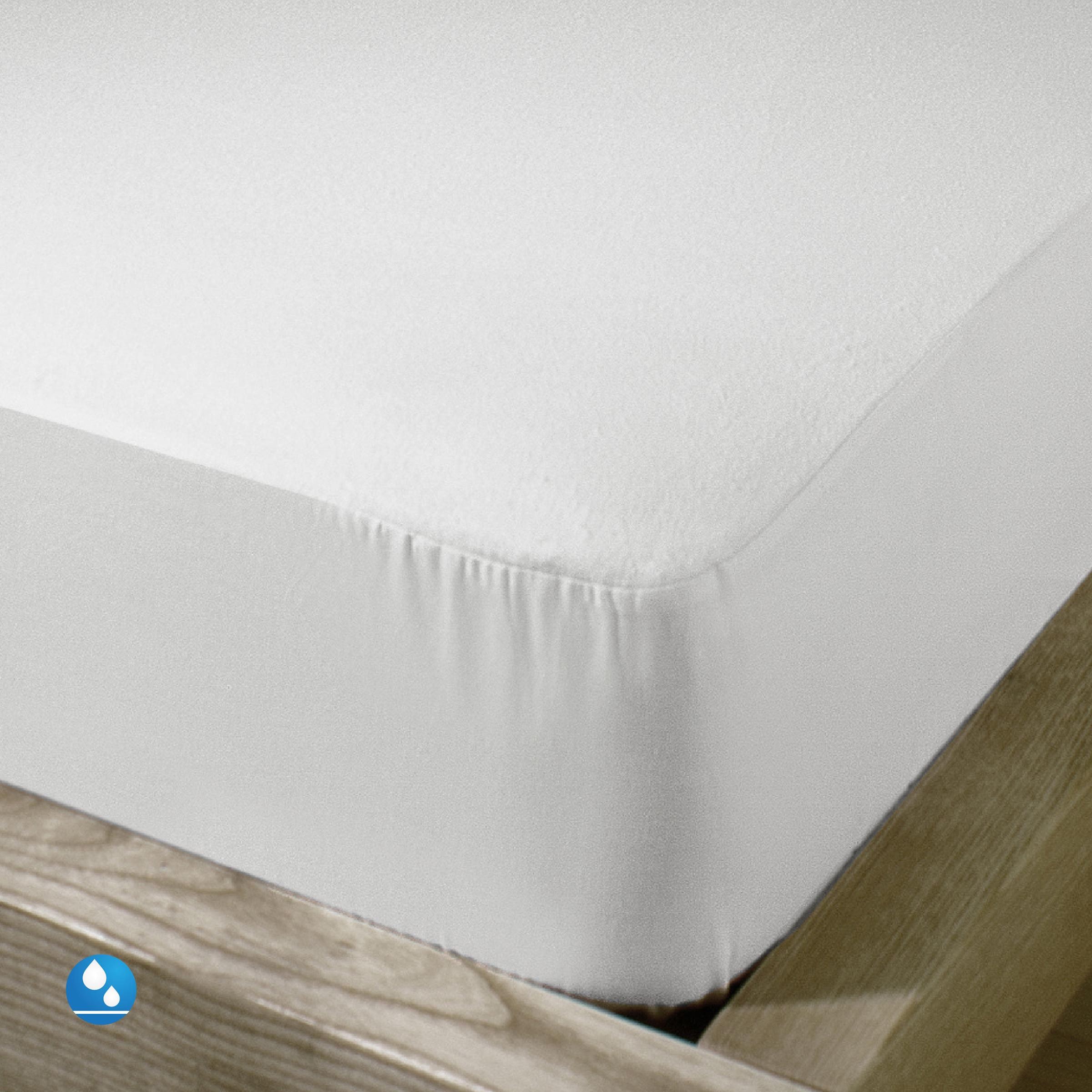 Dommelin Split Hoeslaken Molton Waterdicht 130 gr/m2 Wit