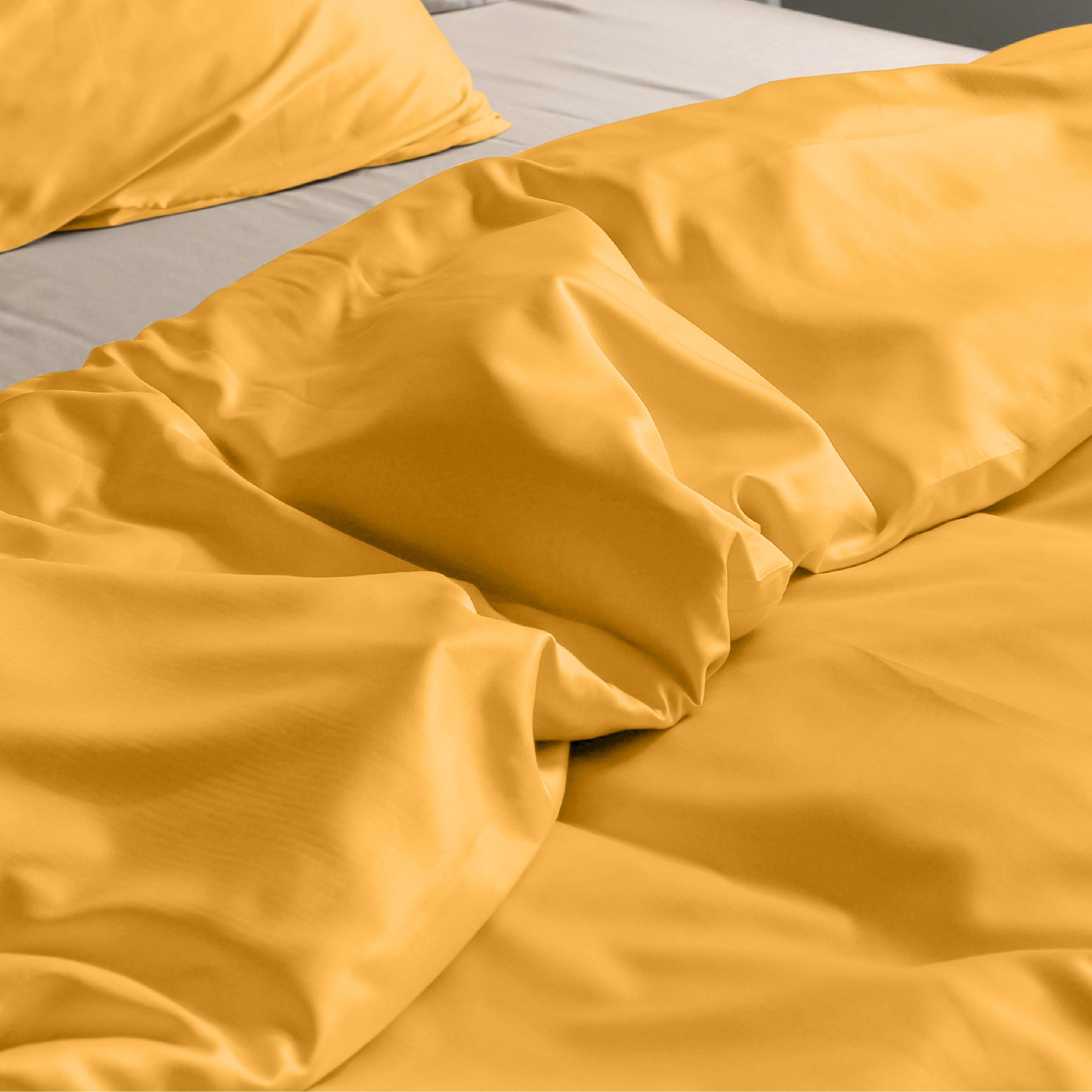 Dommelin Dekbedovertrek Set Satijn 300TC Okergeel 
