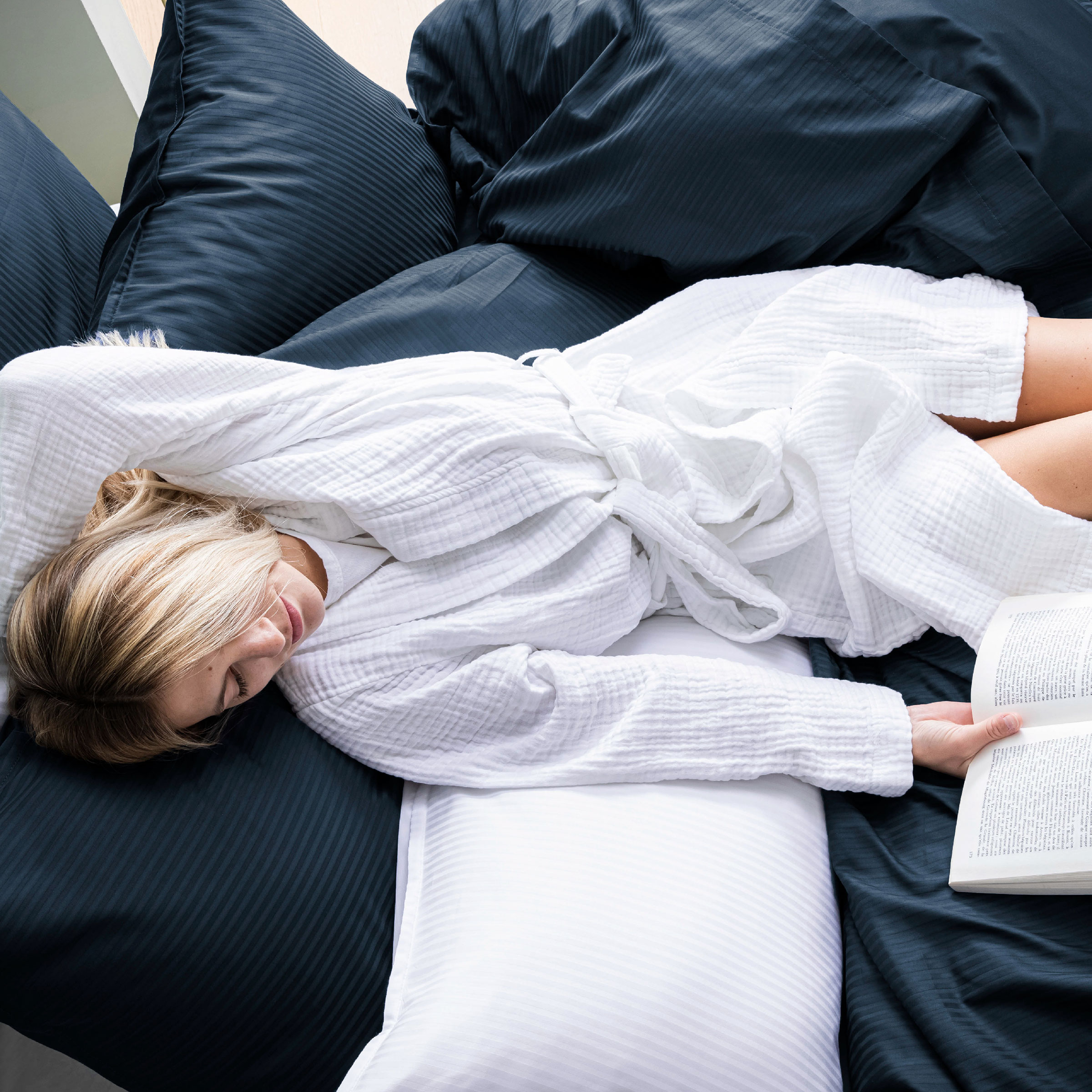 Essix Dekbedovertrek Set Grand Hotel Jacquard Satijn 300TC Wit 